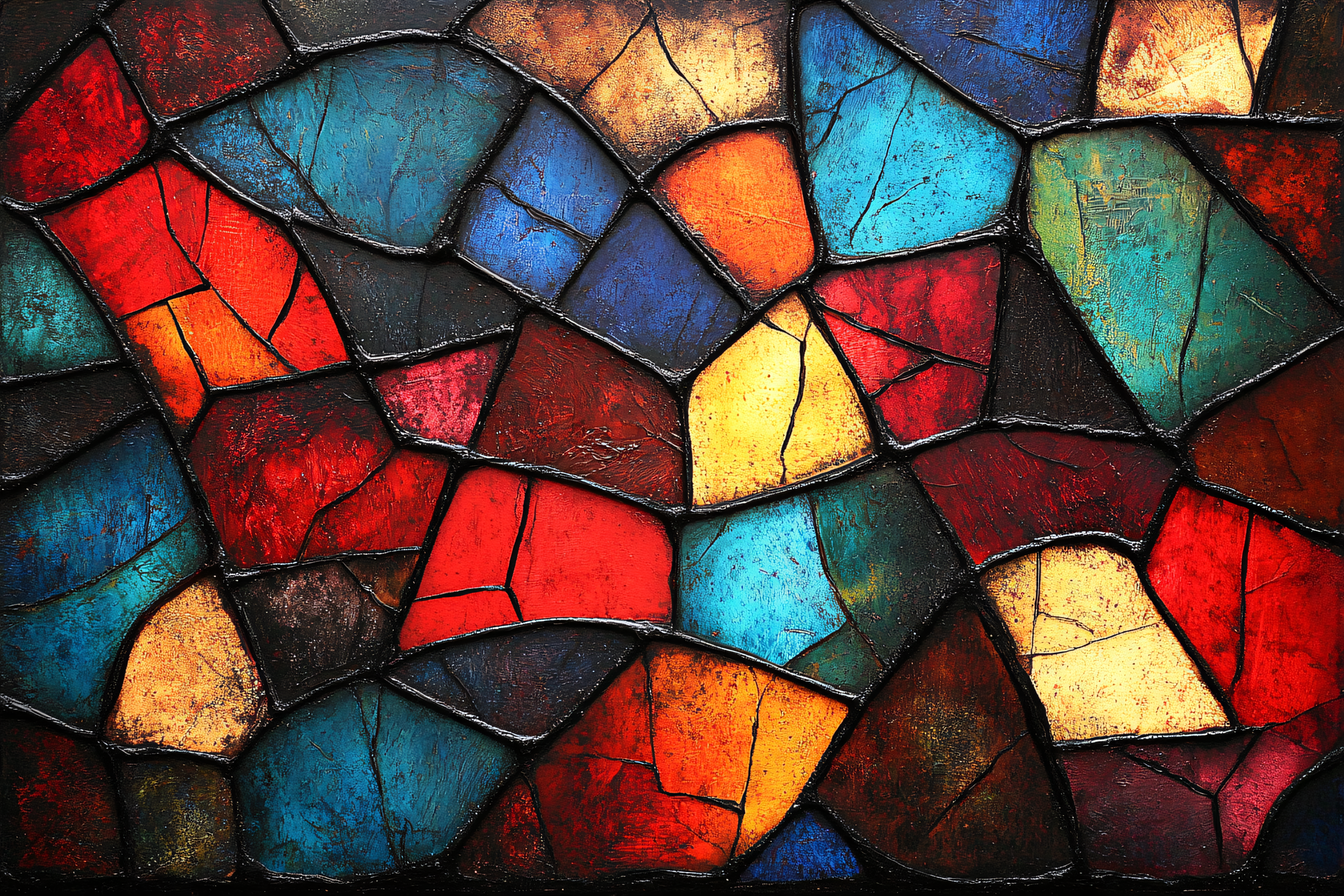 Vibrant Stained Glass Abstract