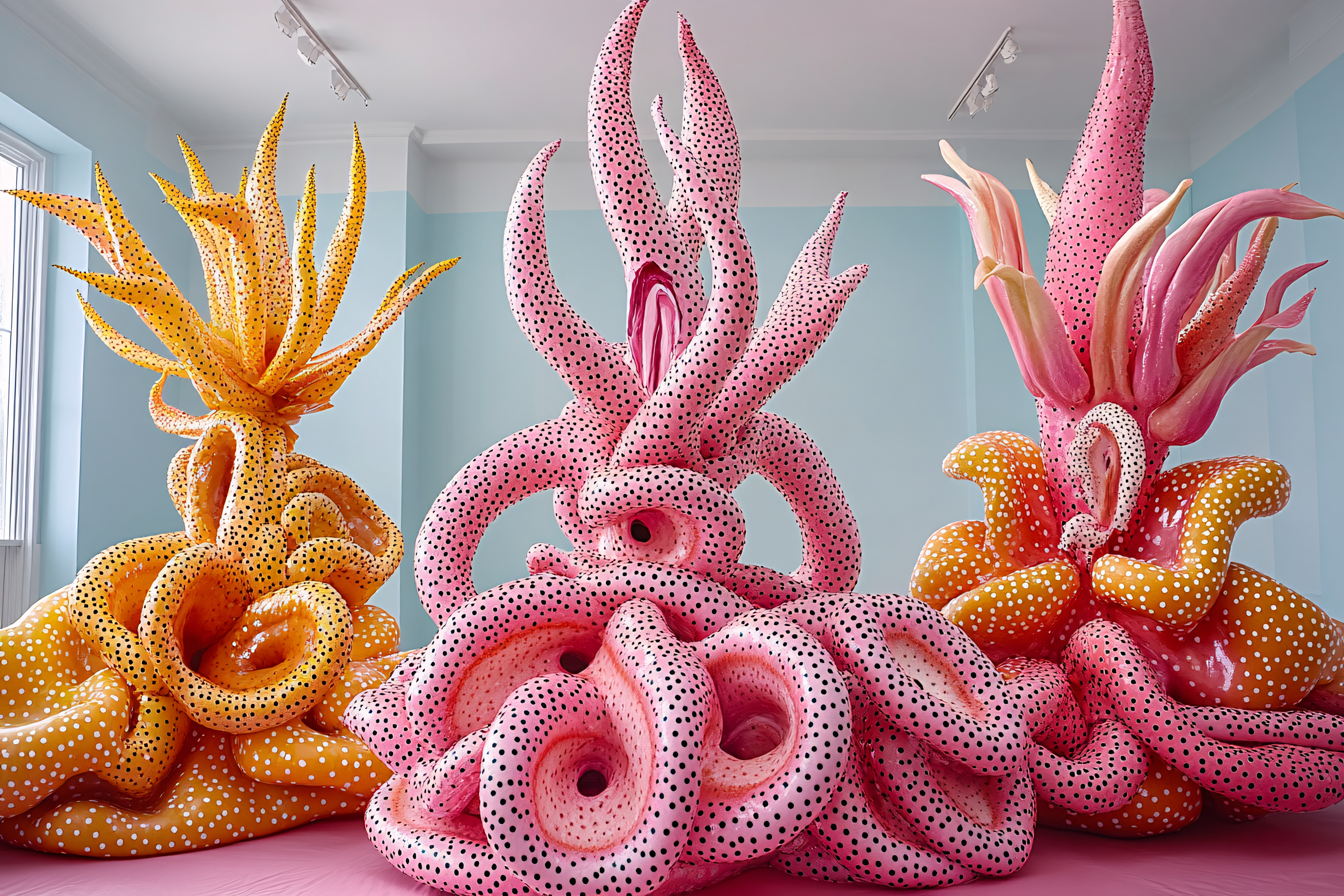Vibrant Tentacle Sculptures