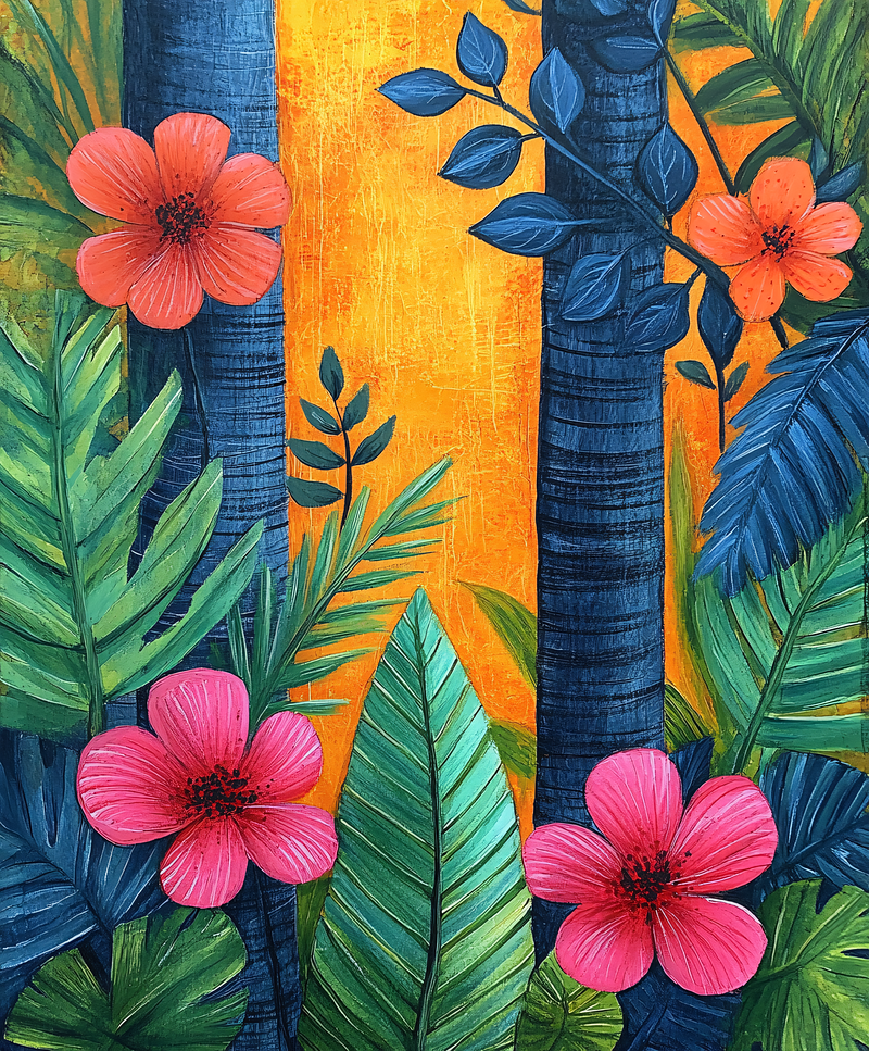 Vibrant Tropical Foliage