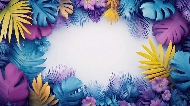 Vibrant Tropical Frame