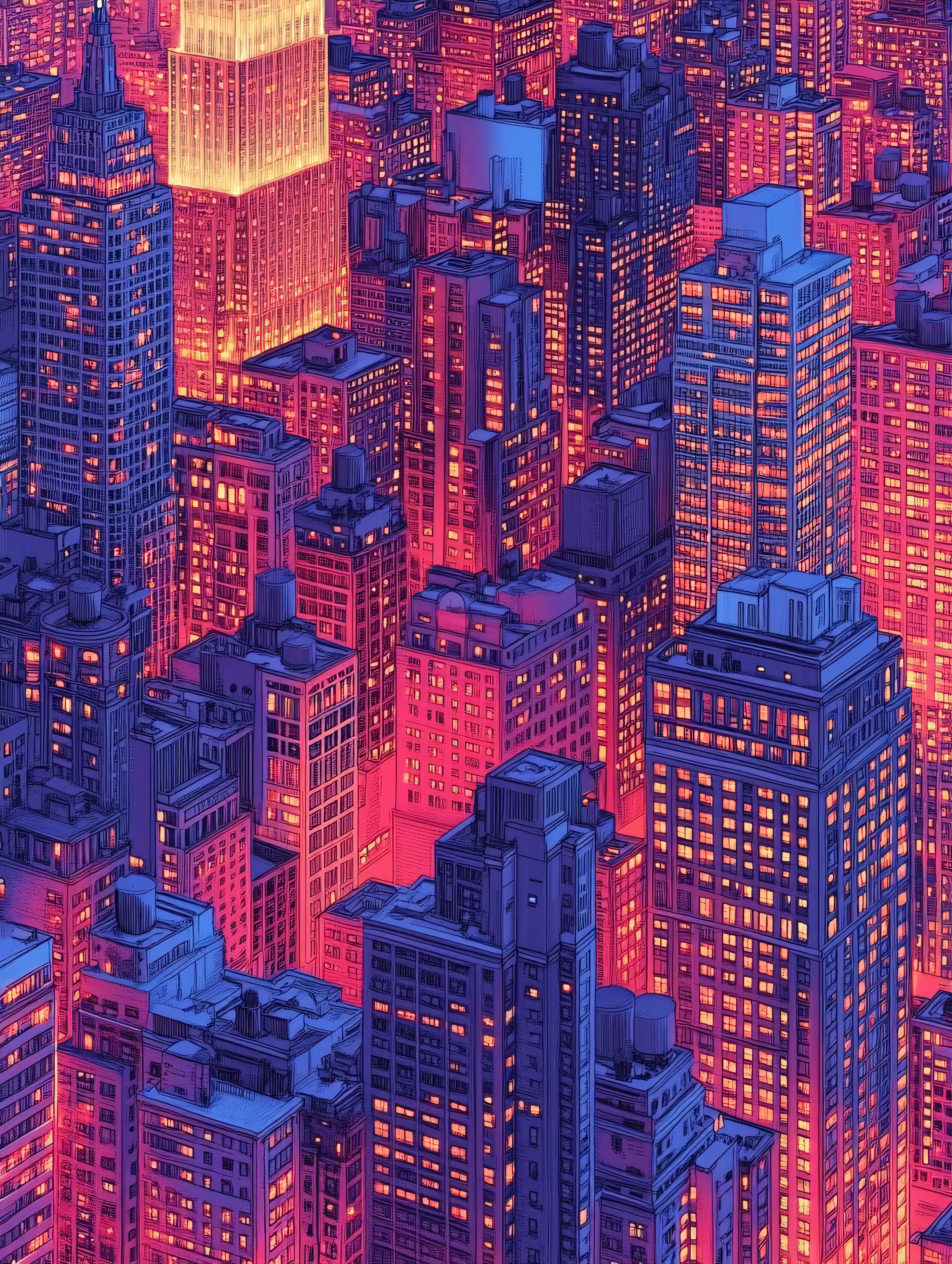 Vibrant Urban Nightscape