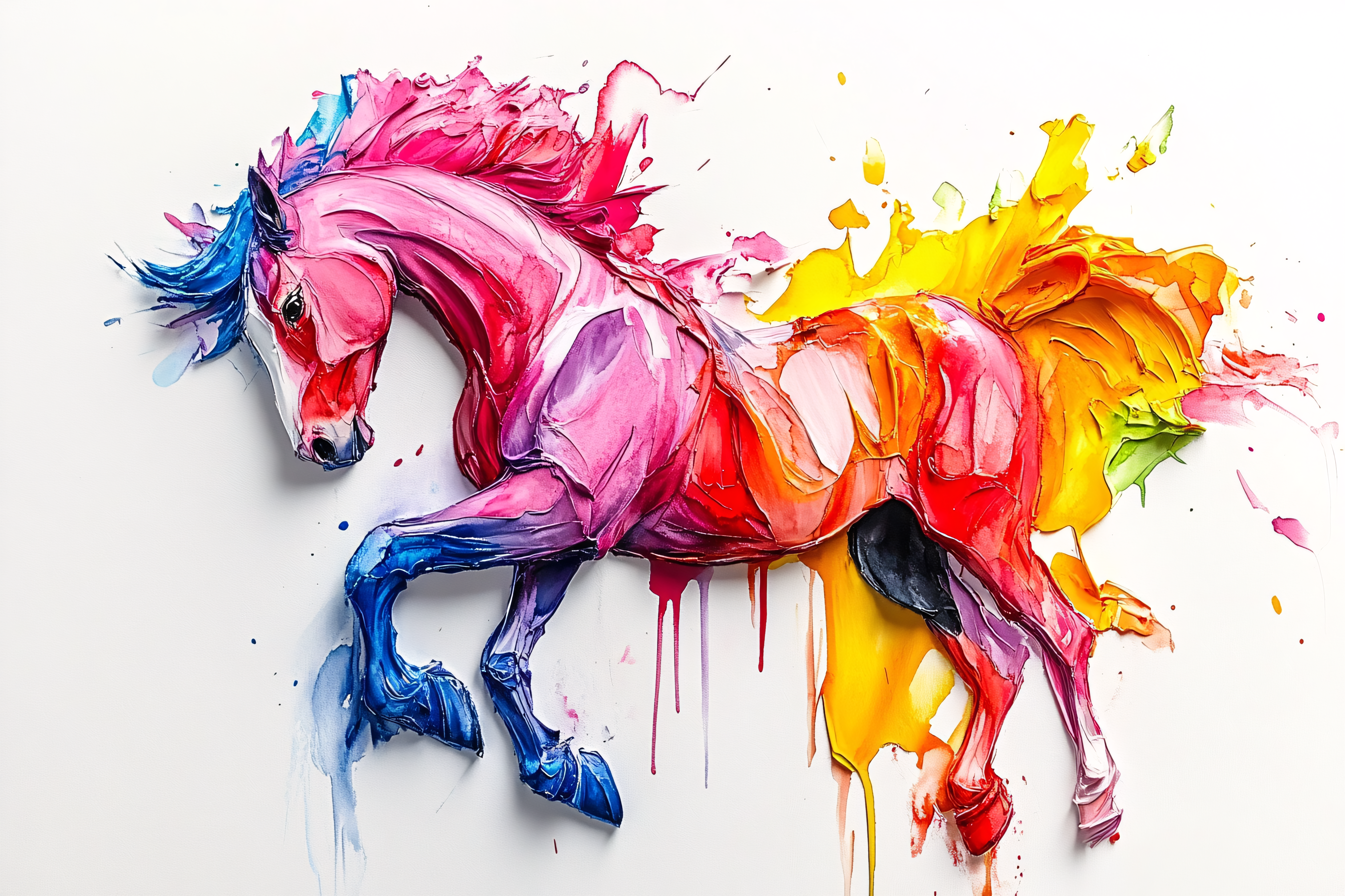 Vibrant Watercolor Horse