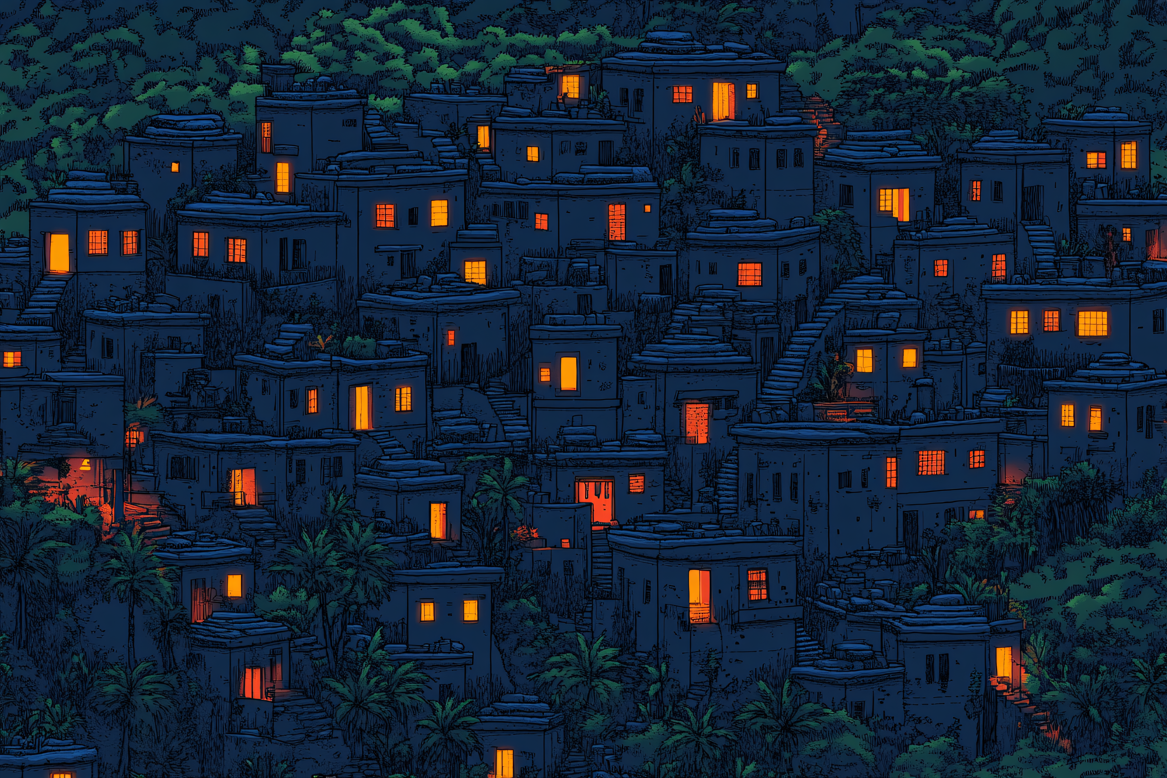 Village at Night