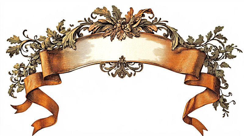 Vintage Banner with Floral Ornaments