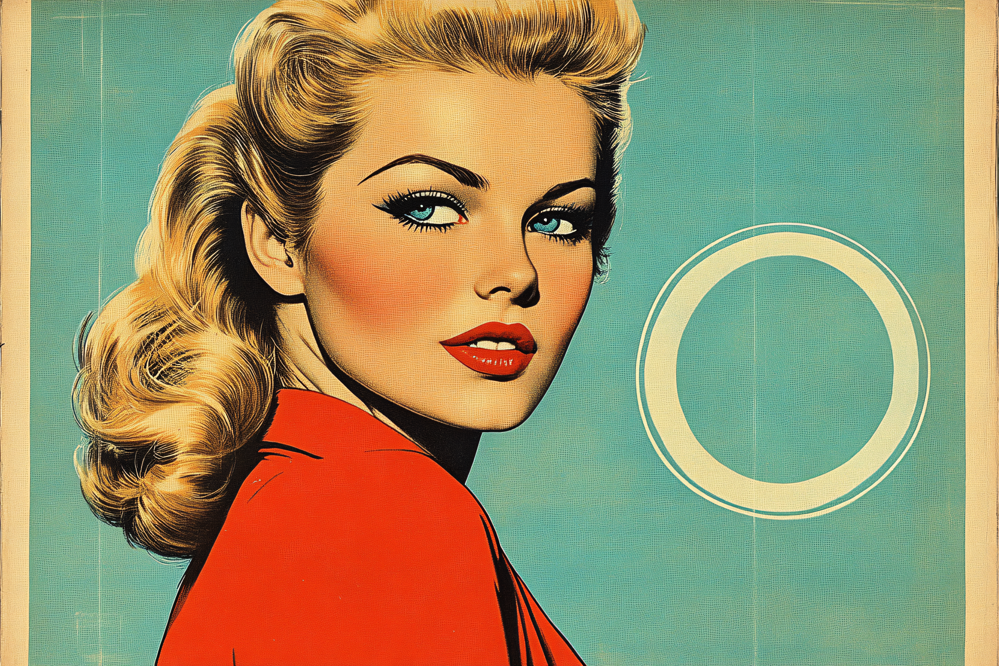 Vintage Blonde Woman Portrait