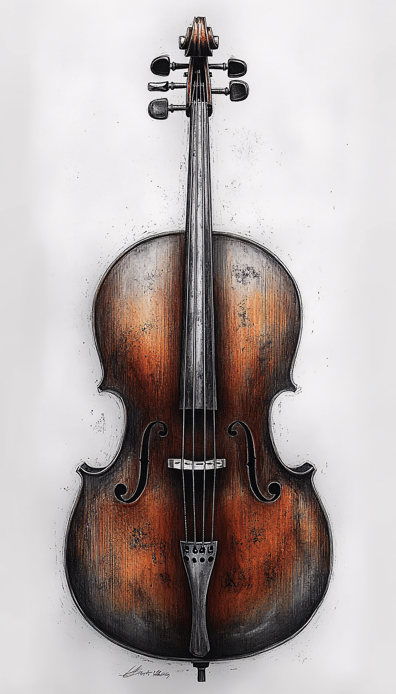 Vintage Cello Art