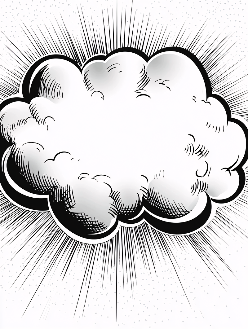 Vintage Comic Cloud Burst