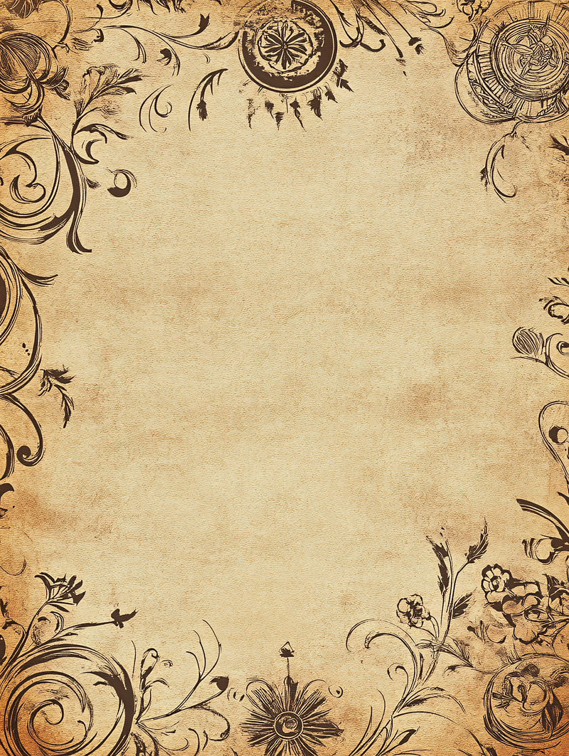 Vintage Floral Border