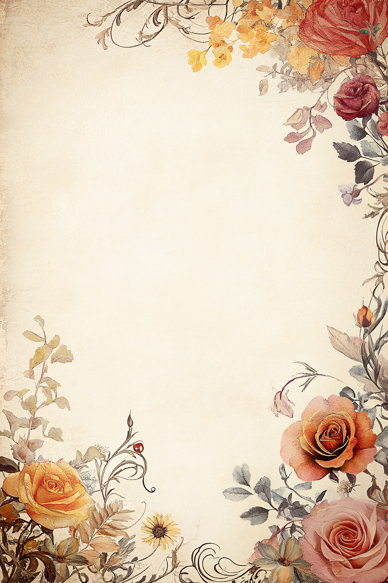 Vintage Floral Border