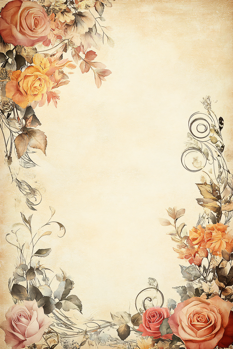 Vintage Floral Border