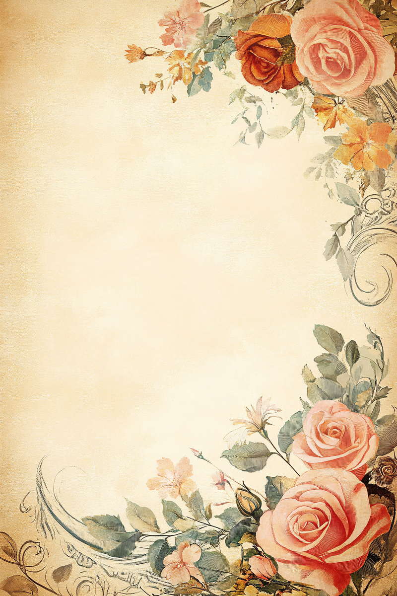 Vintage Floral Border