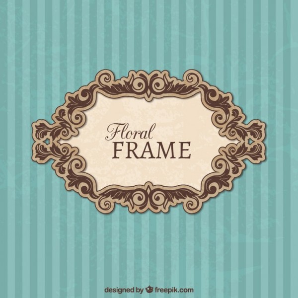 Vintage Floral Frame Free Vector