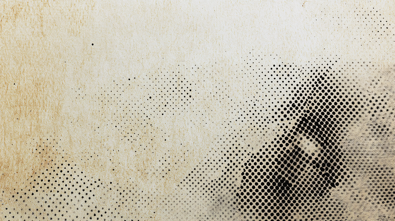 Vintage Halftone Pattern On Aged Paper
