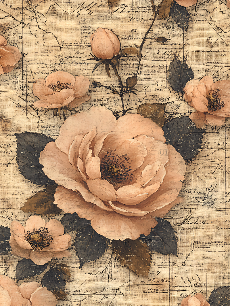 Vintage Rose Collage