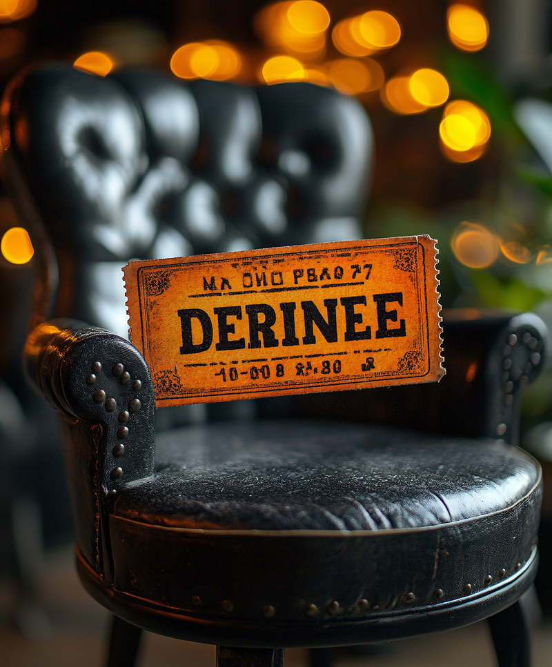 Vintage Ticket on Leather Chair