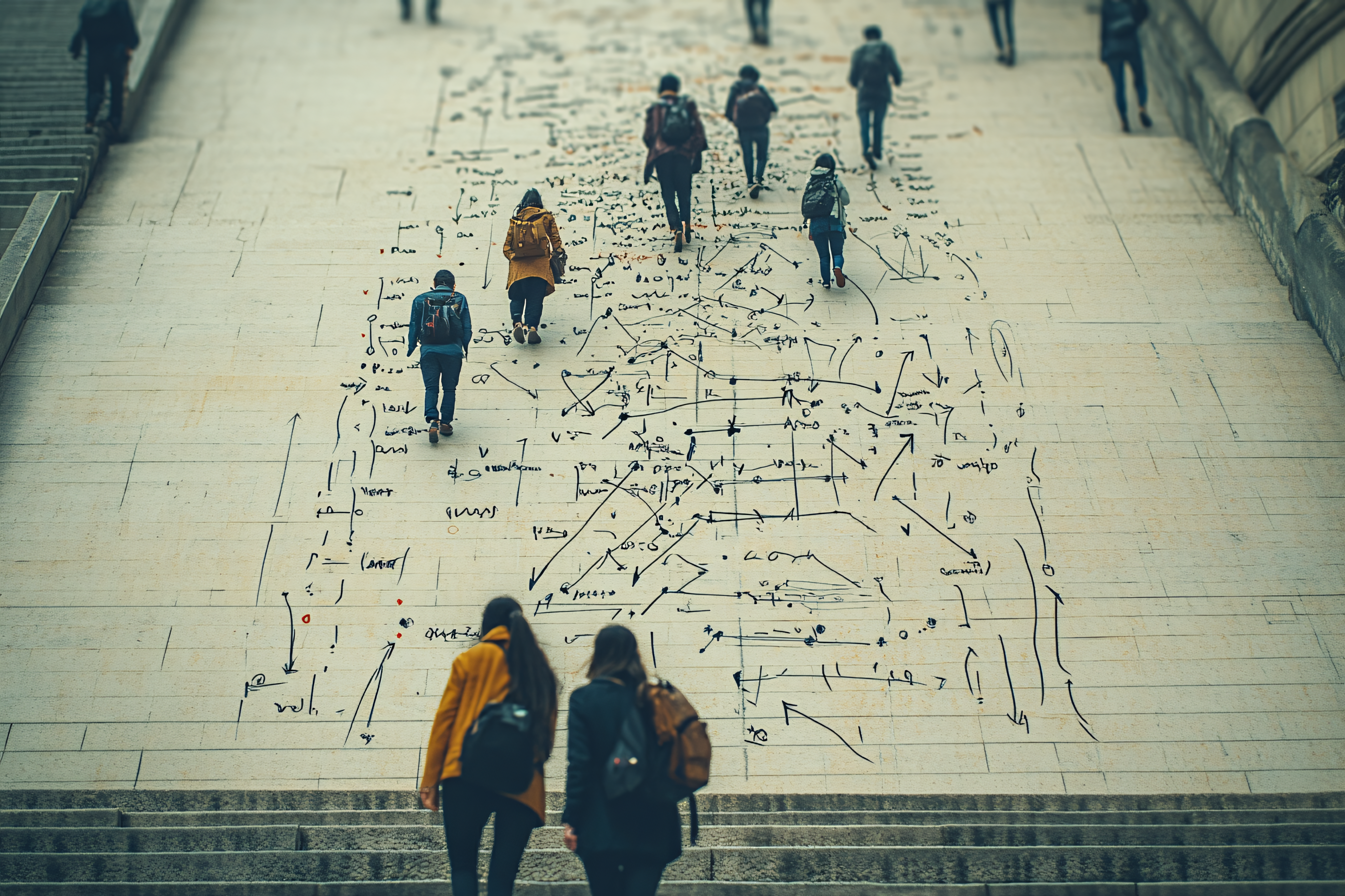 Walking on Path of Complex Diagrams
