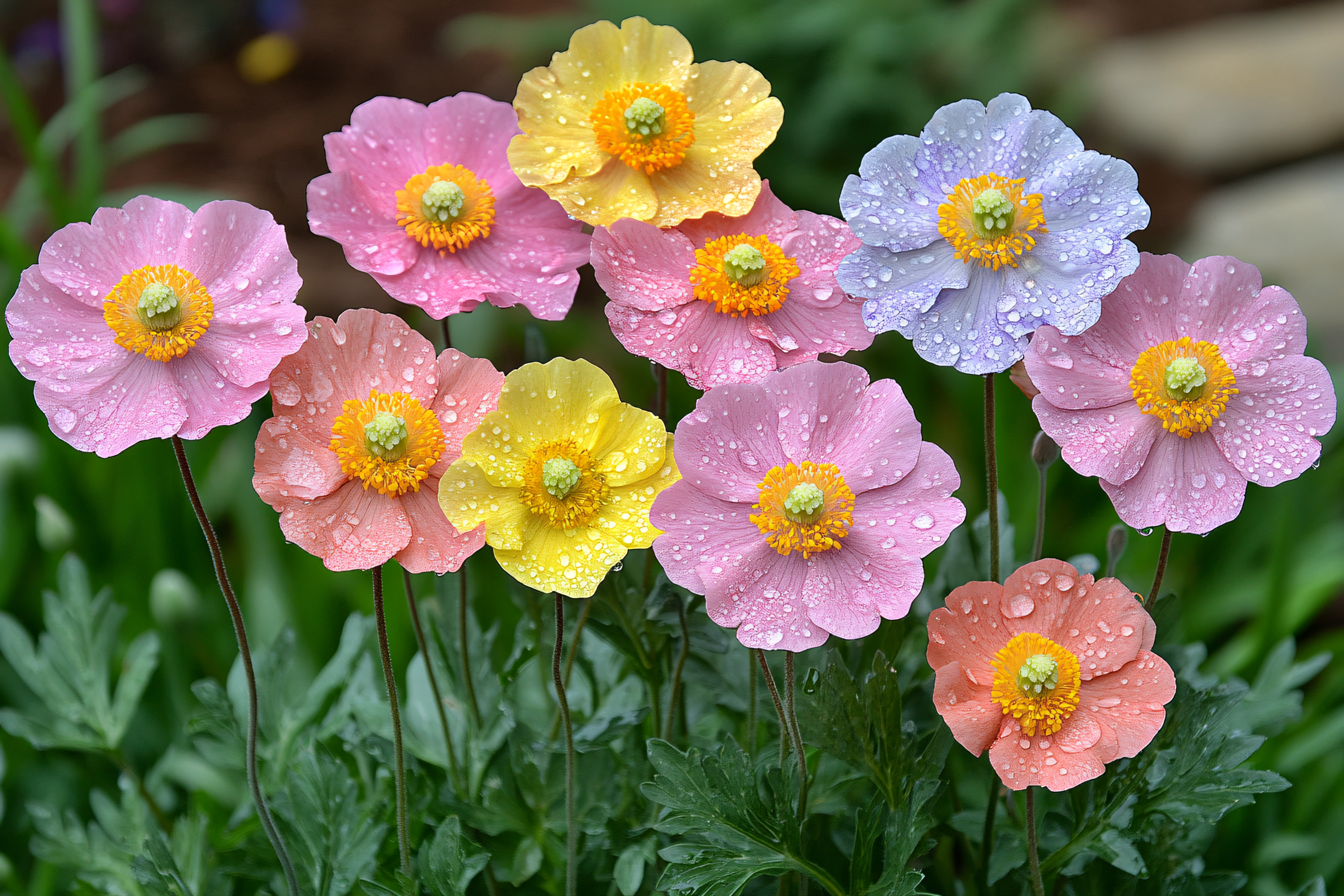 Water Droplet Poppies