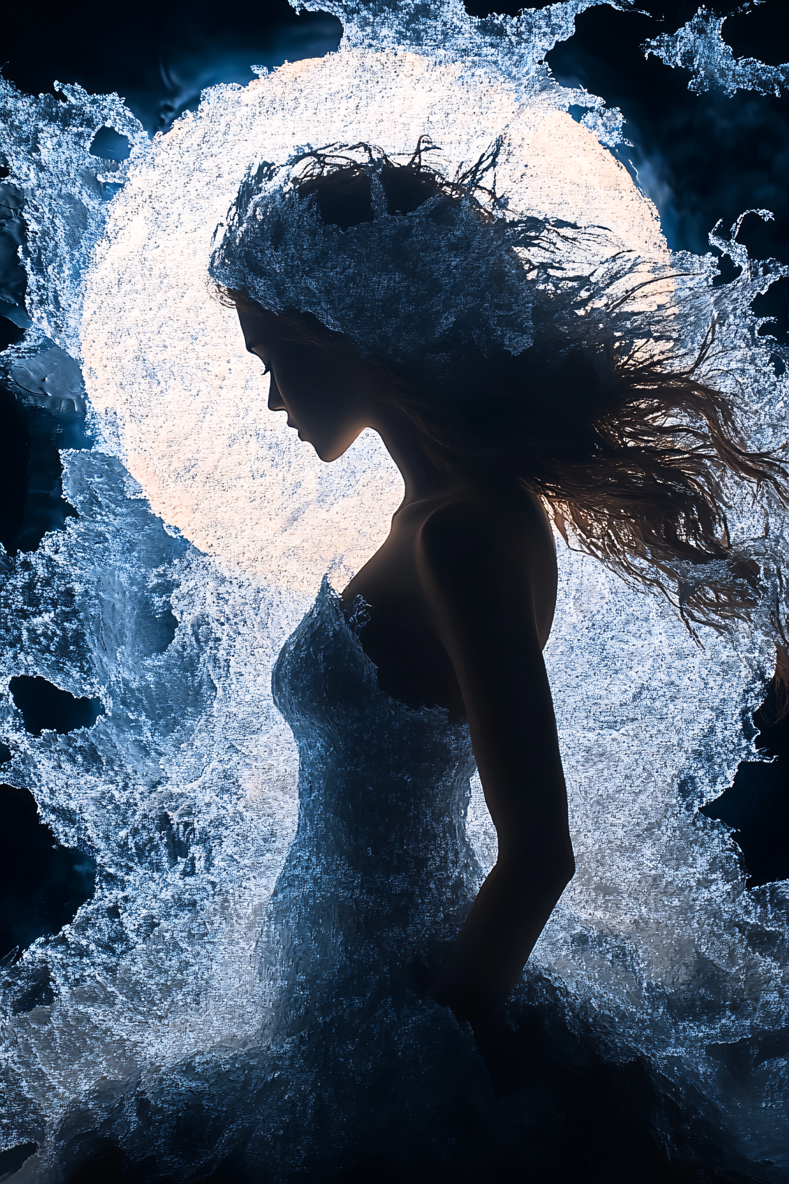 Water Woman Silhouette