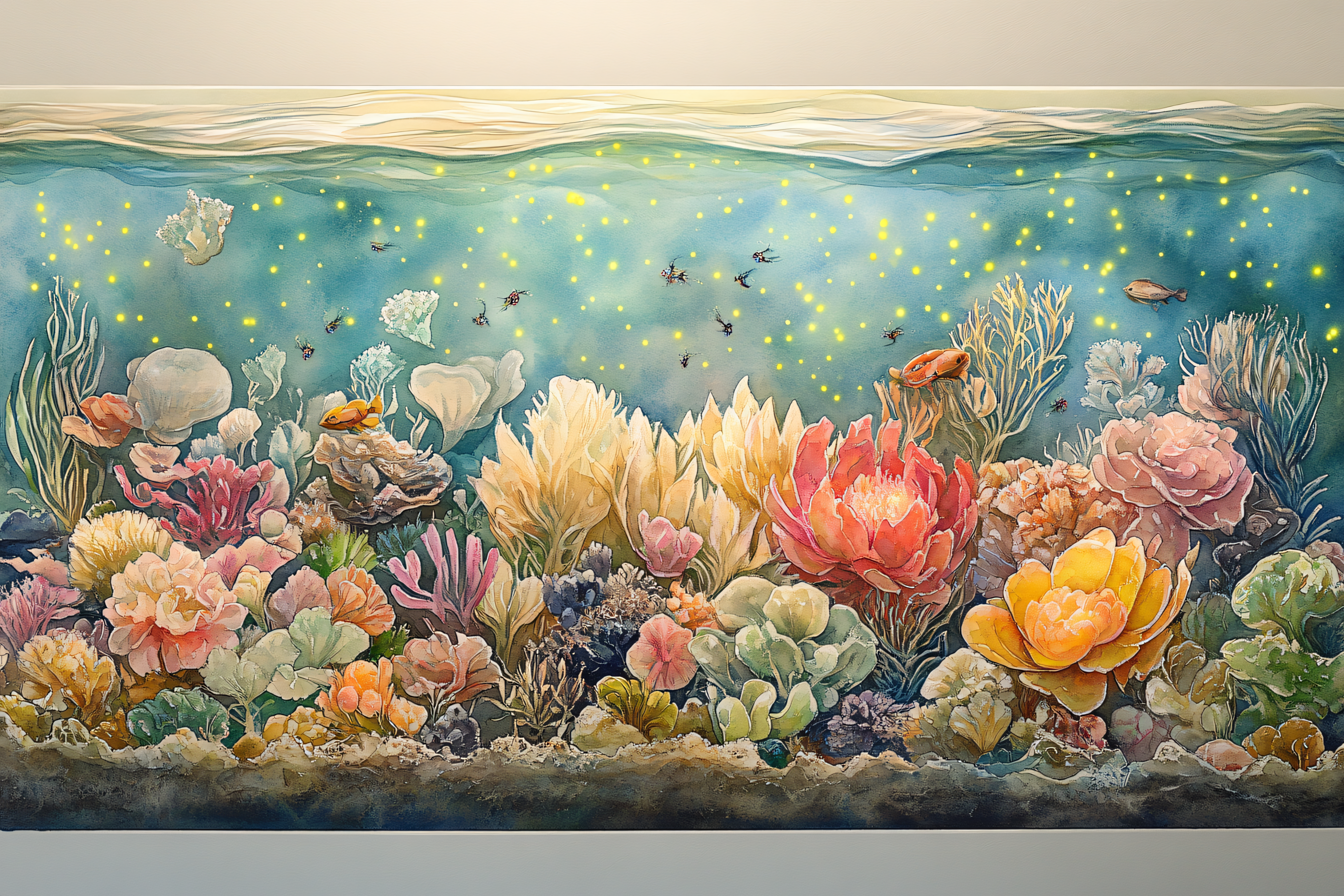Watercolor Coral Reef