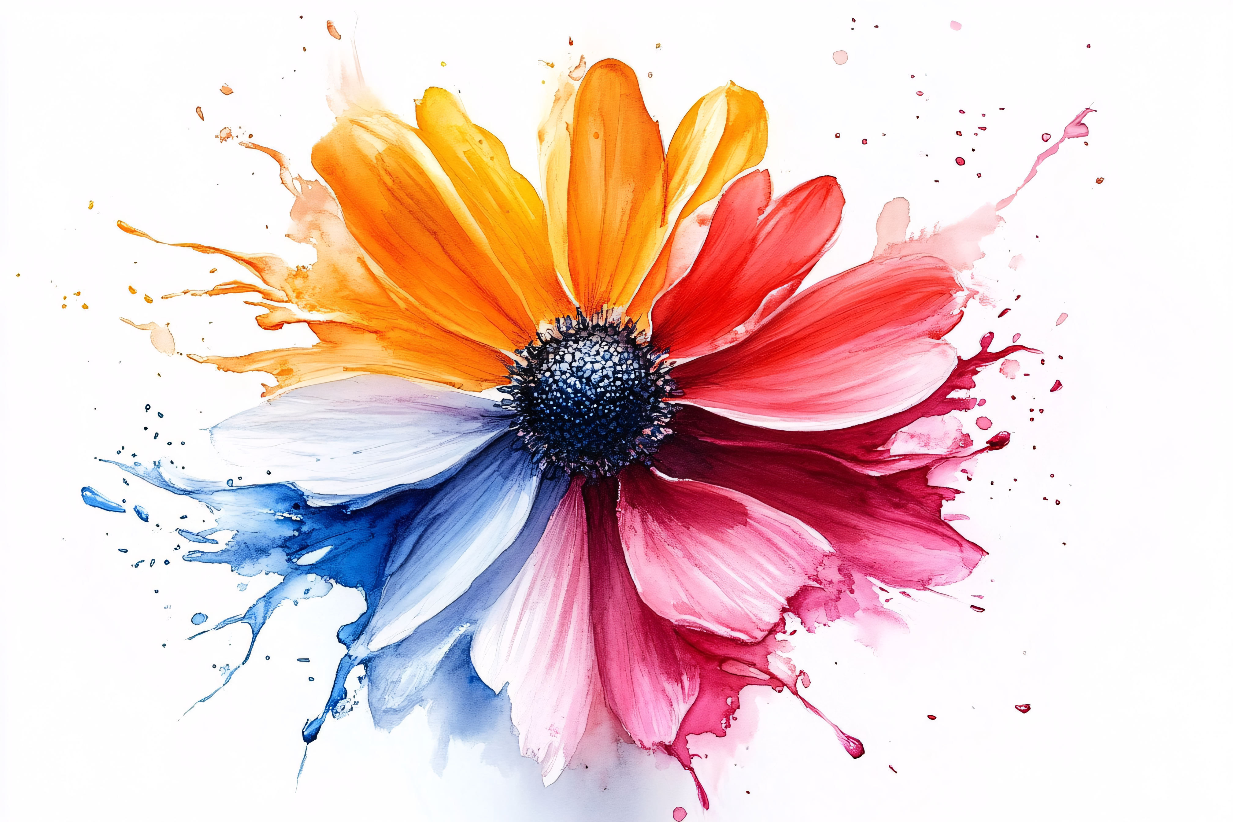 Watercolor Flower Bloom