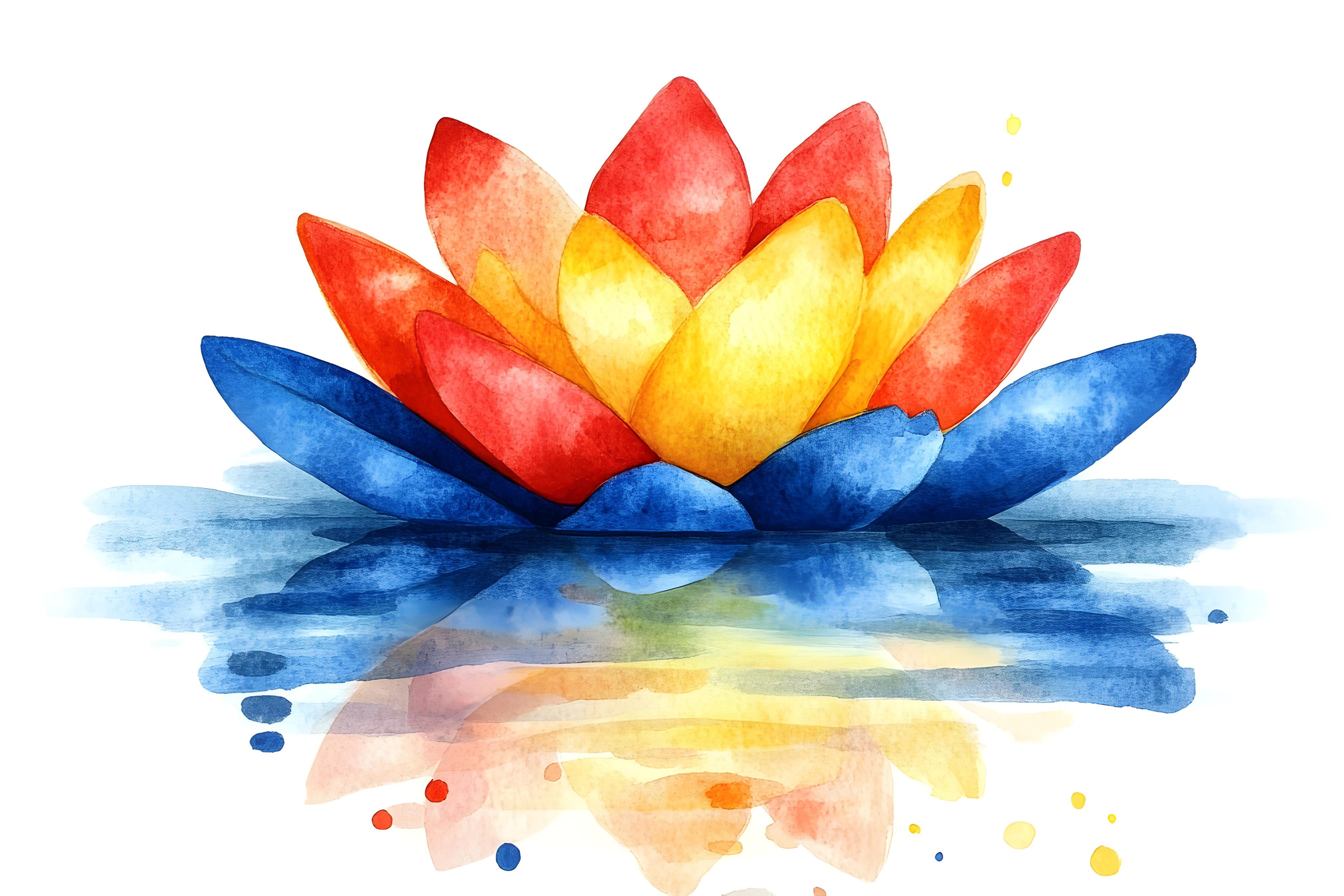 Watercolor Lotus Flower