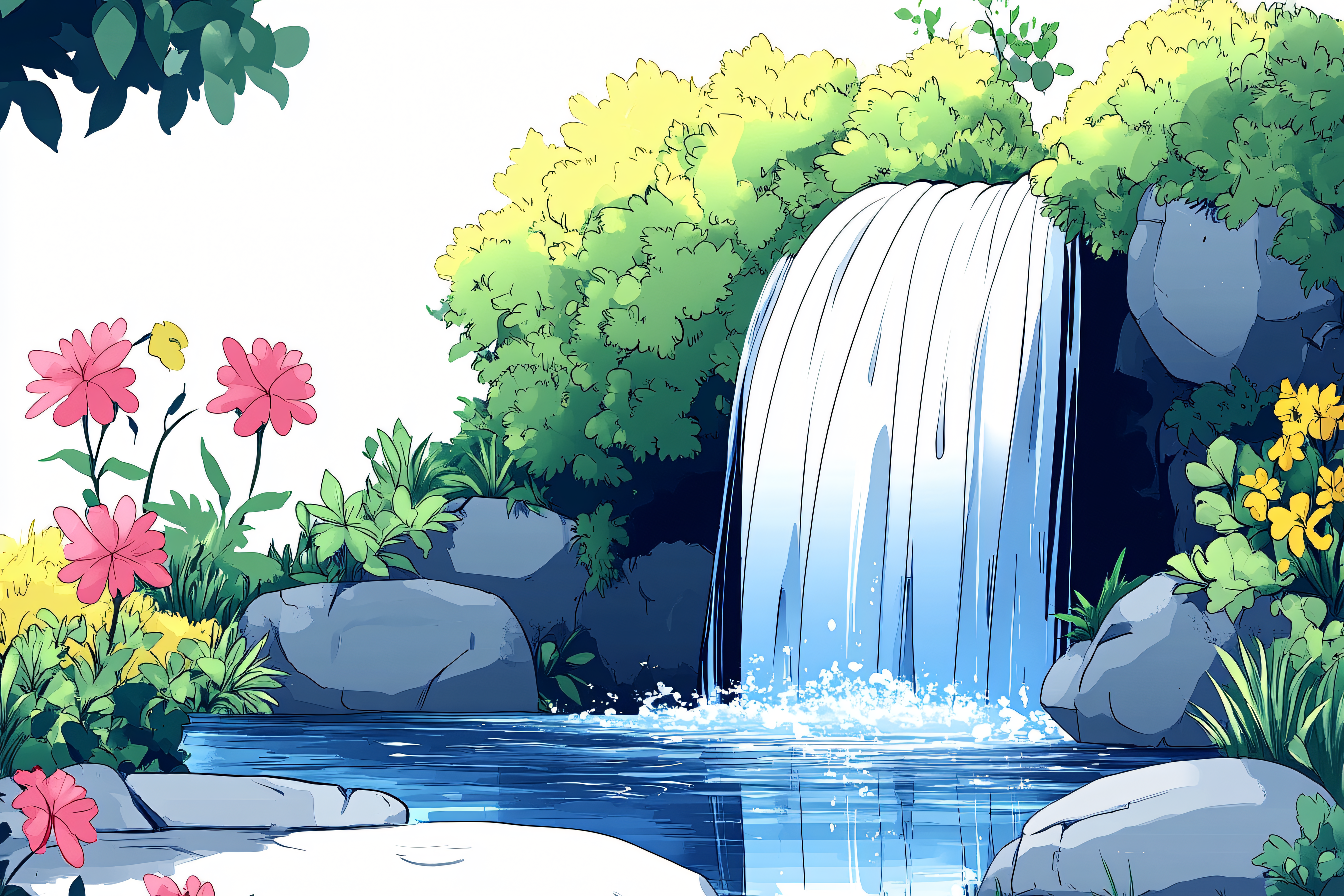 Waterfall In Nature