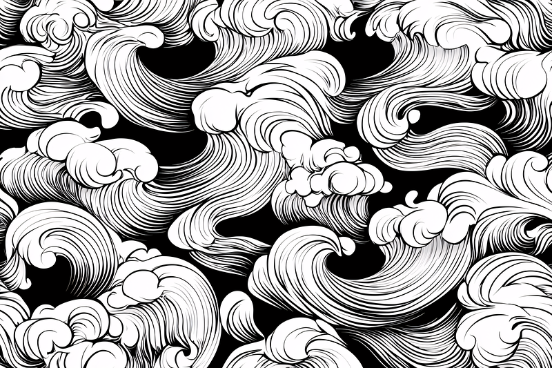 Waves and Clouds Pattern