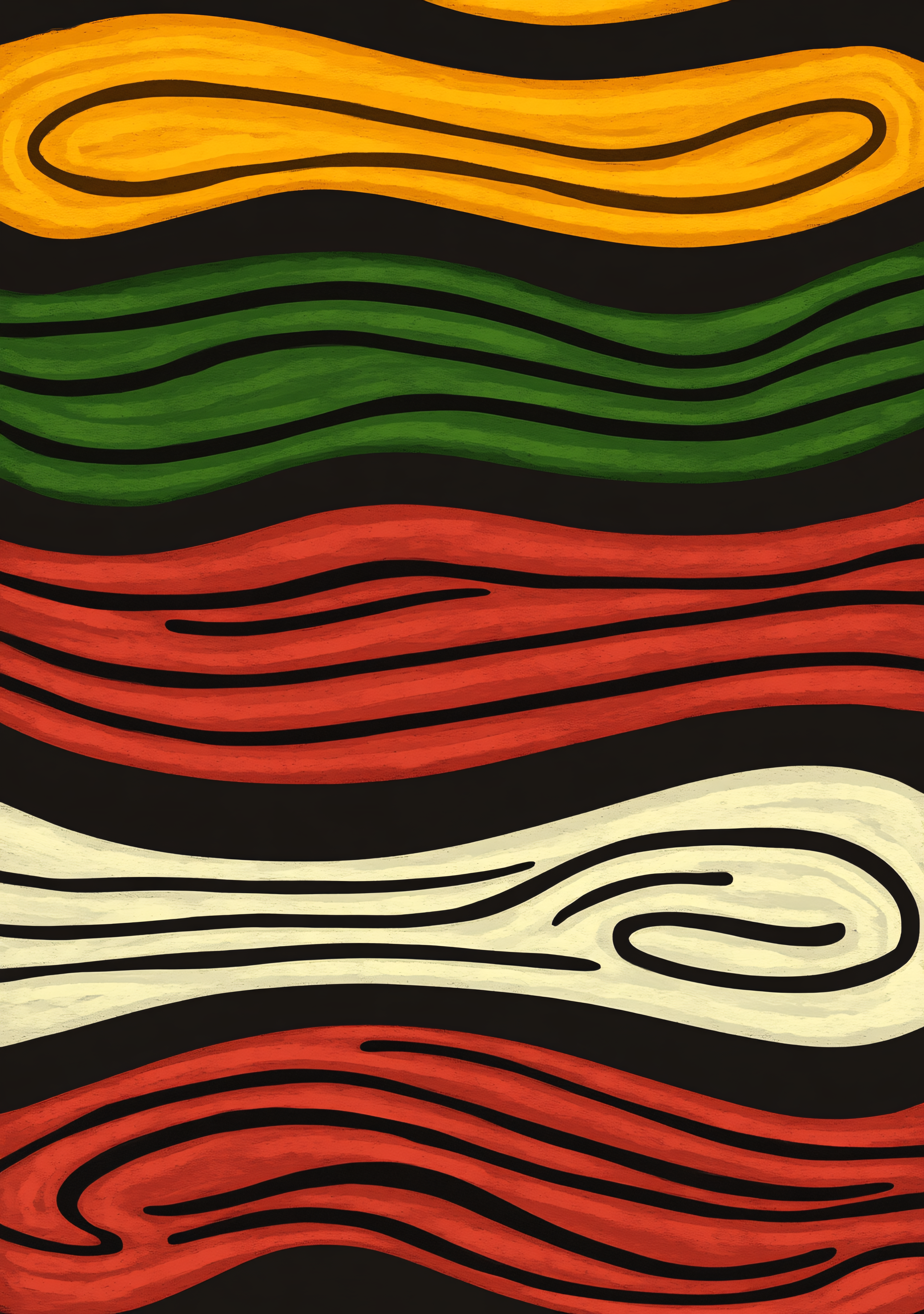 Wavy Colorful Stripes Pattern