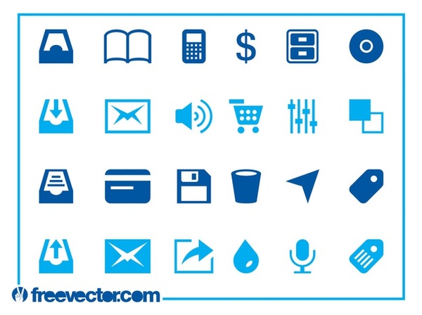 Web and Tech Icons Free Vector