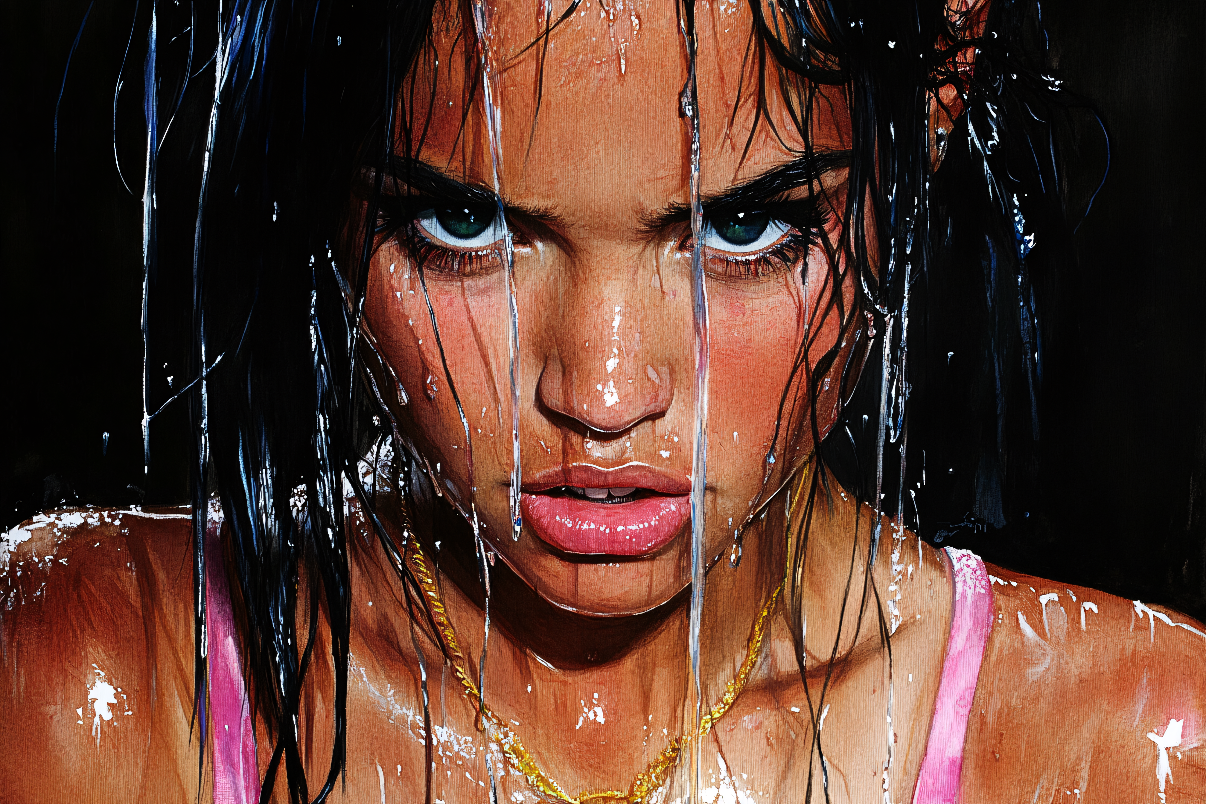 Wet Gaze Portrait
