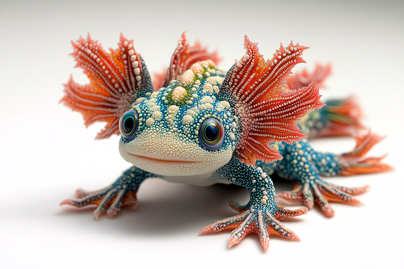 Whimsical Axolotl Creature