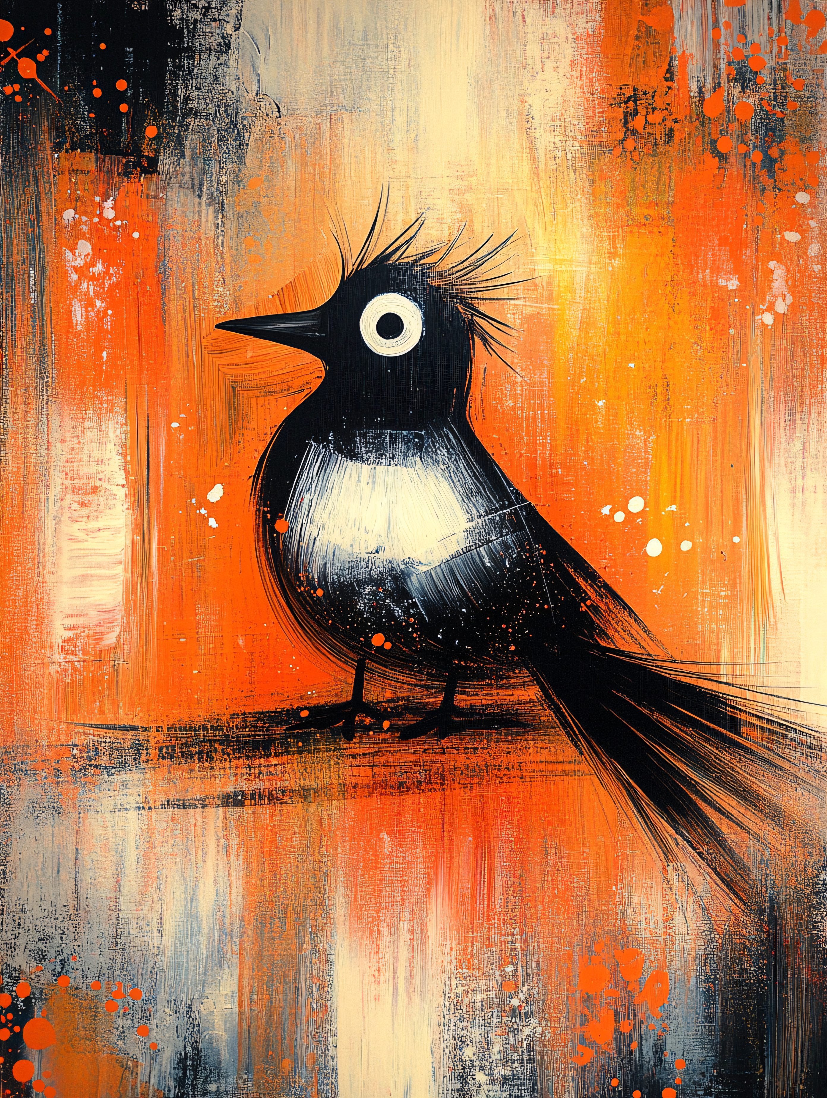 Whimsical Bird Painting