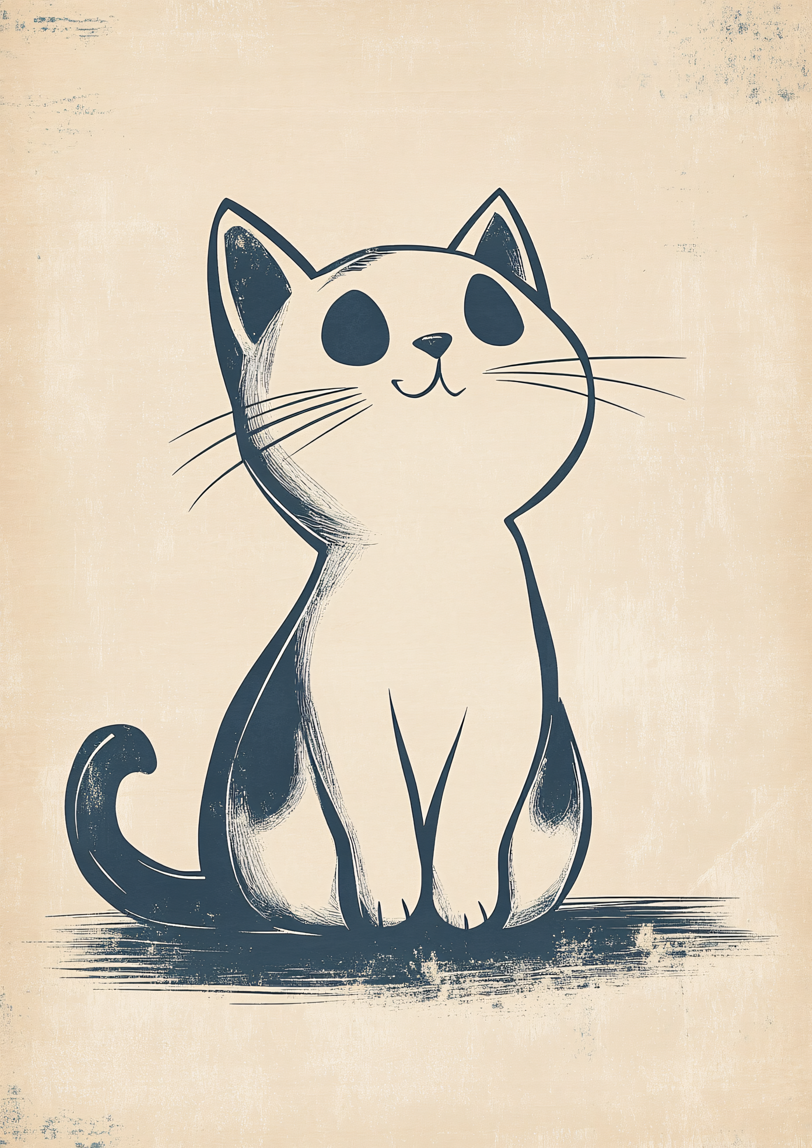 Whimsical Cat Portrait