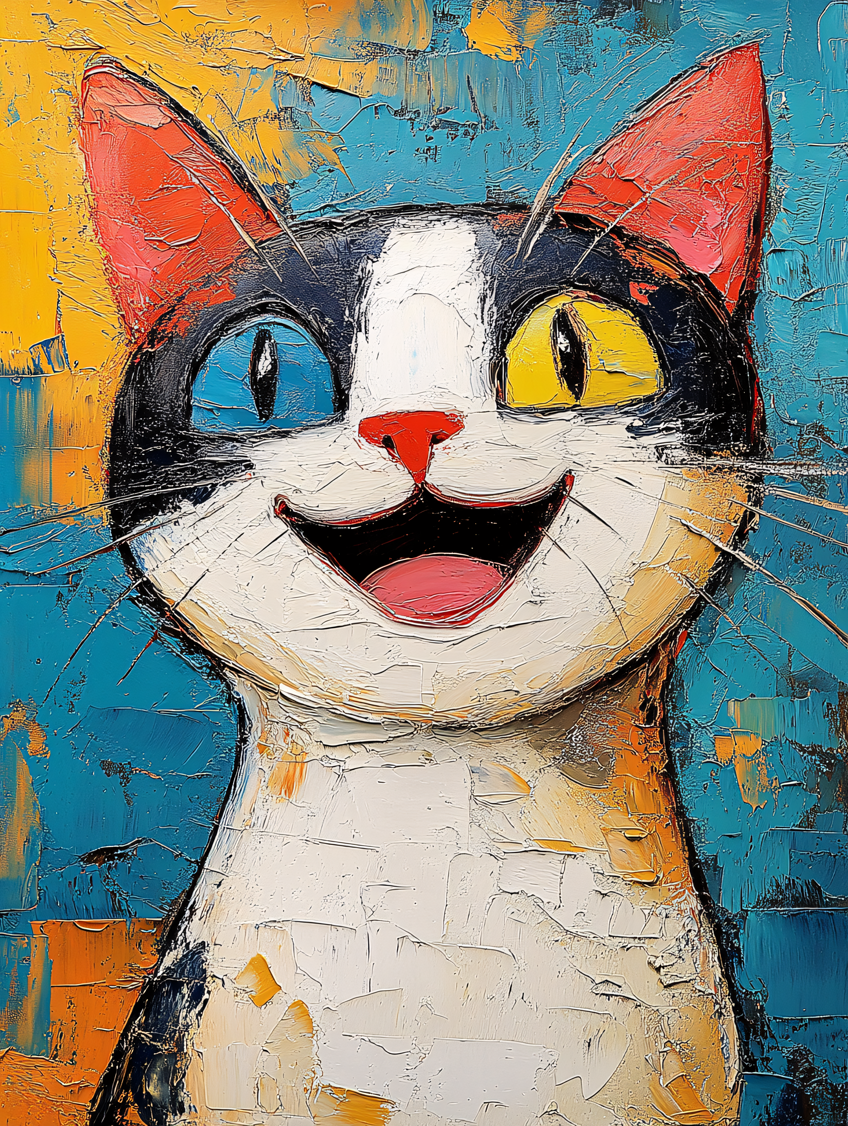 Whimsical Cat Portrait