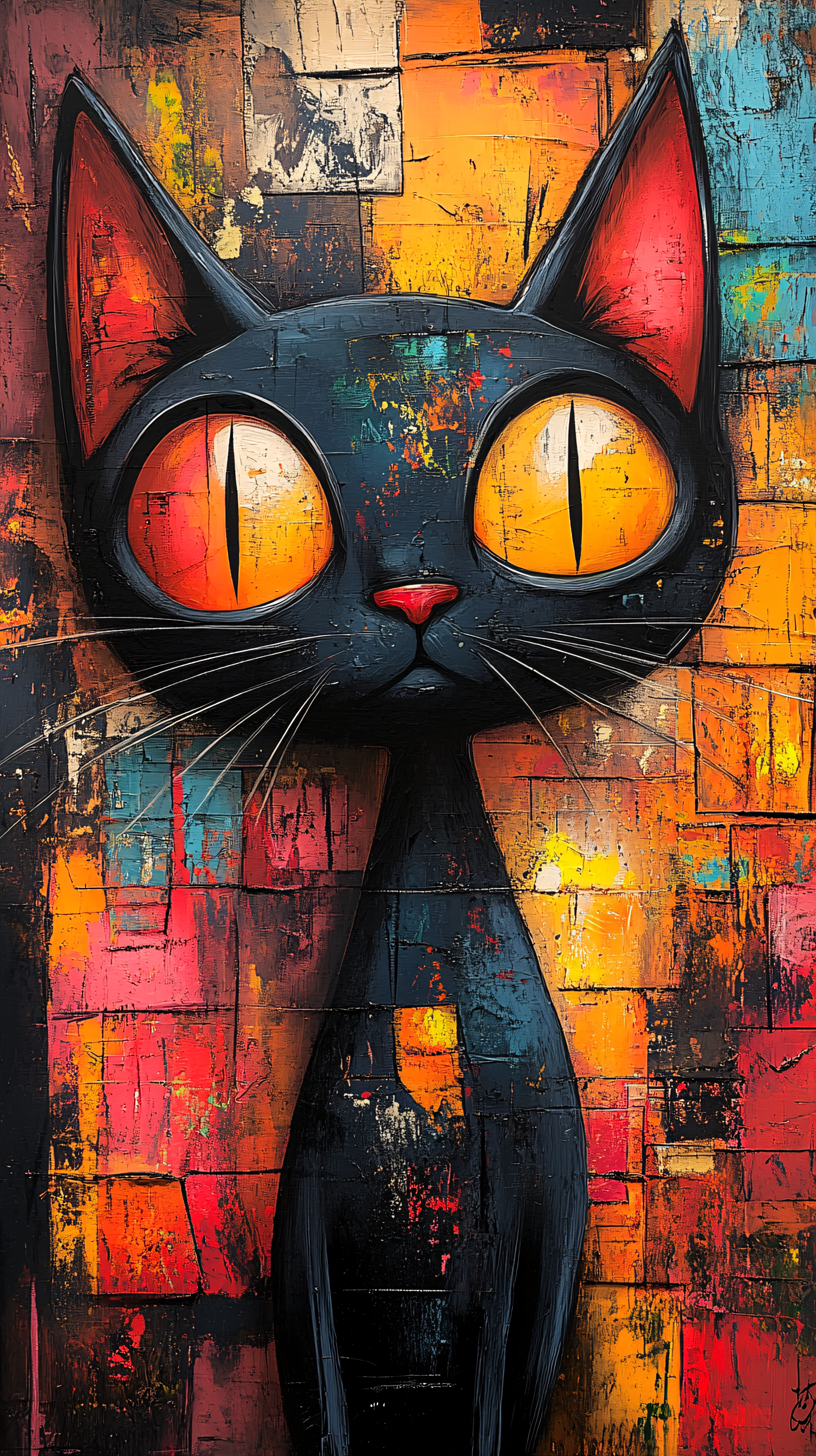 Whimsical Feline Portrait