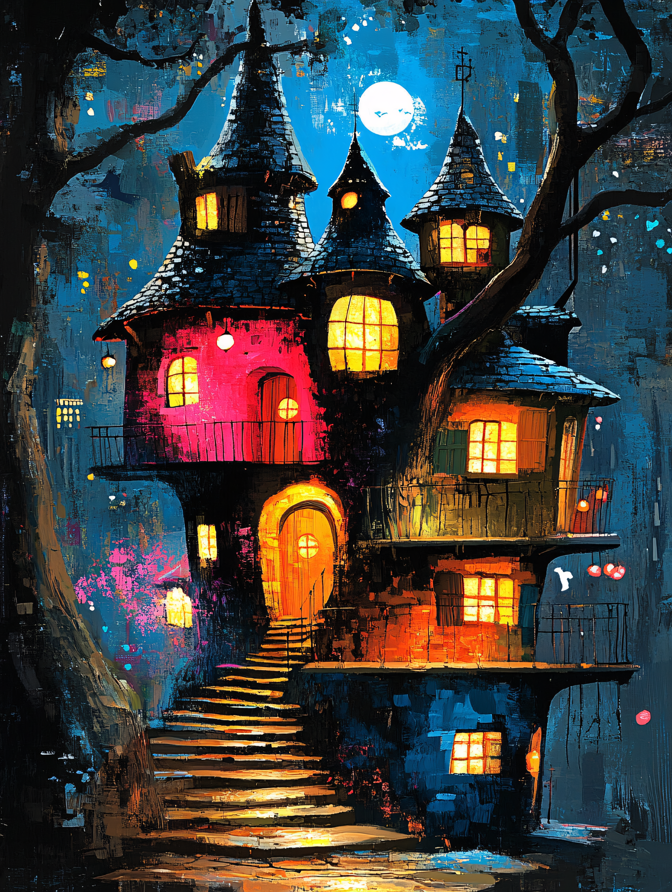 Whimsical Night House
