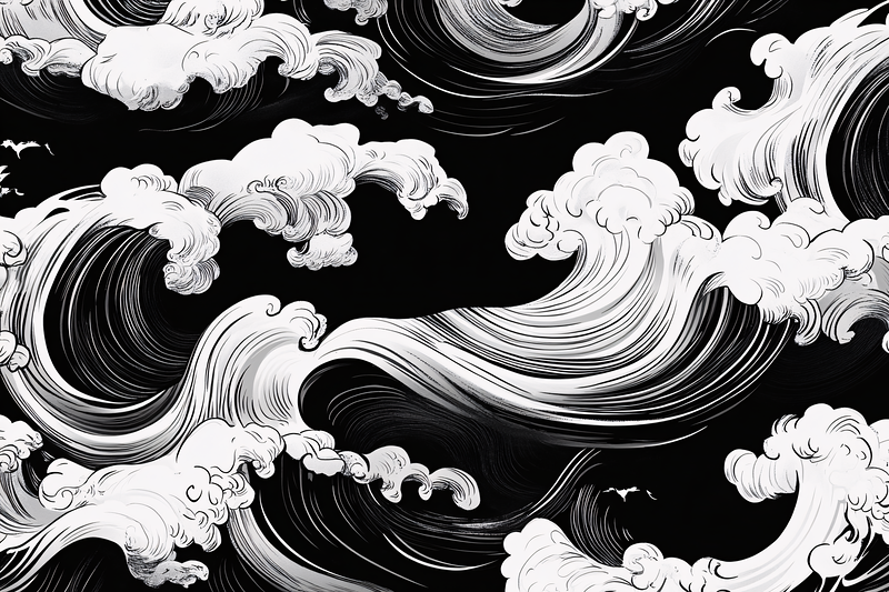 Whimsical Ocean Waves