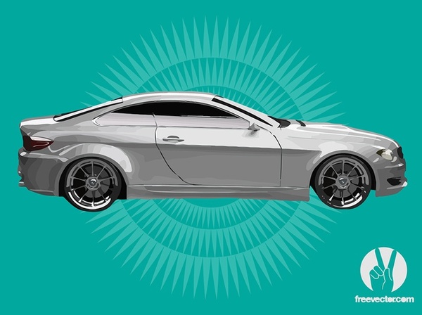 White BMW Free Vector