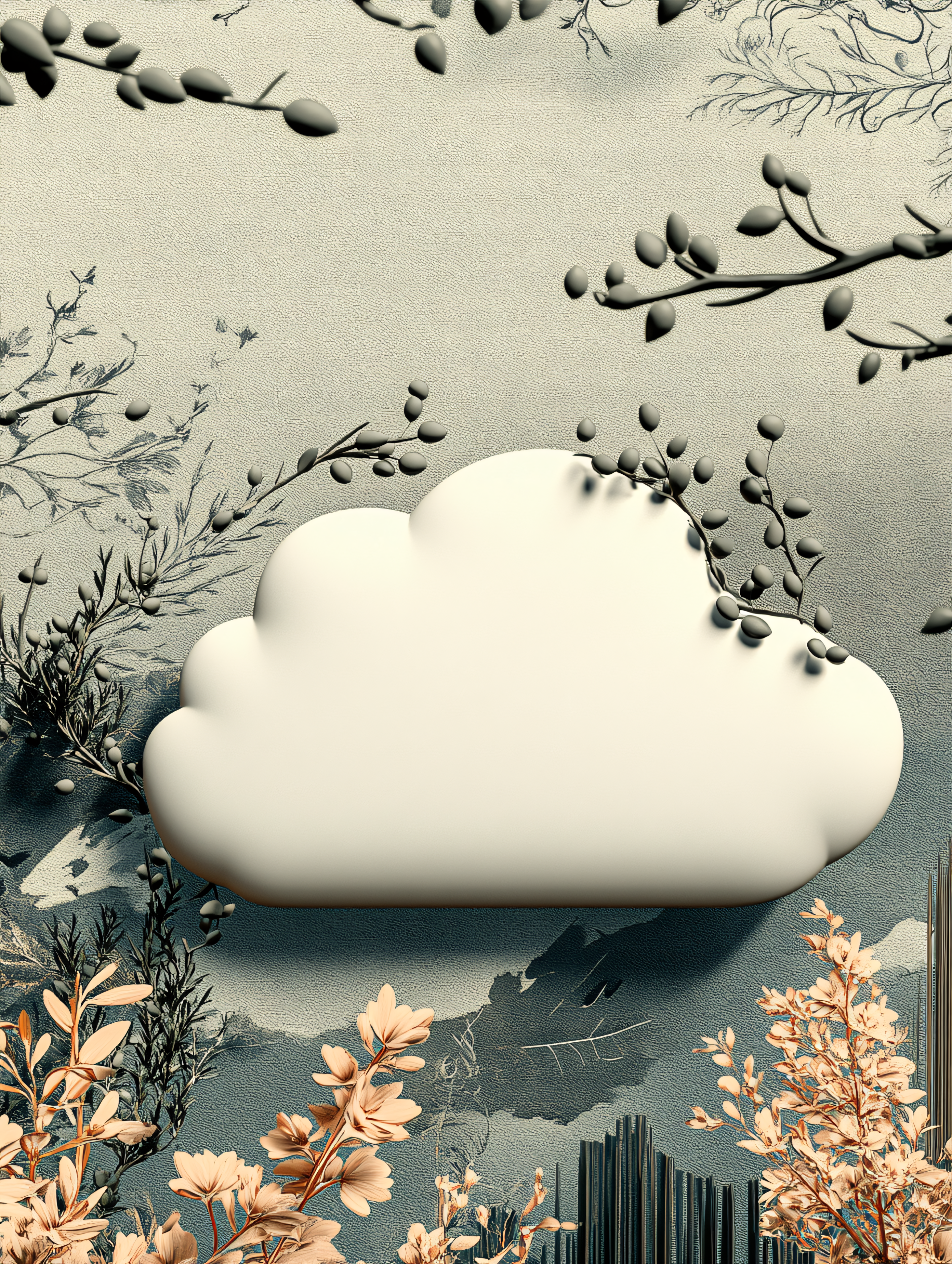 White Cloud with Branches