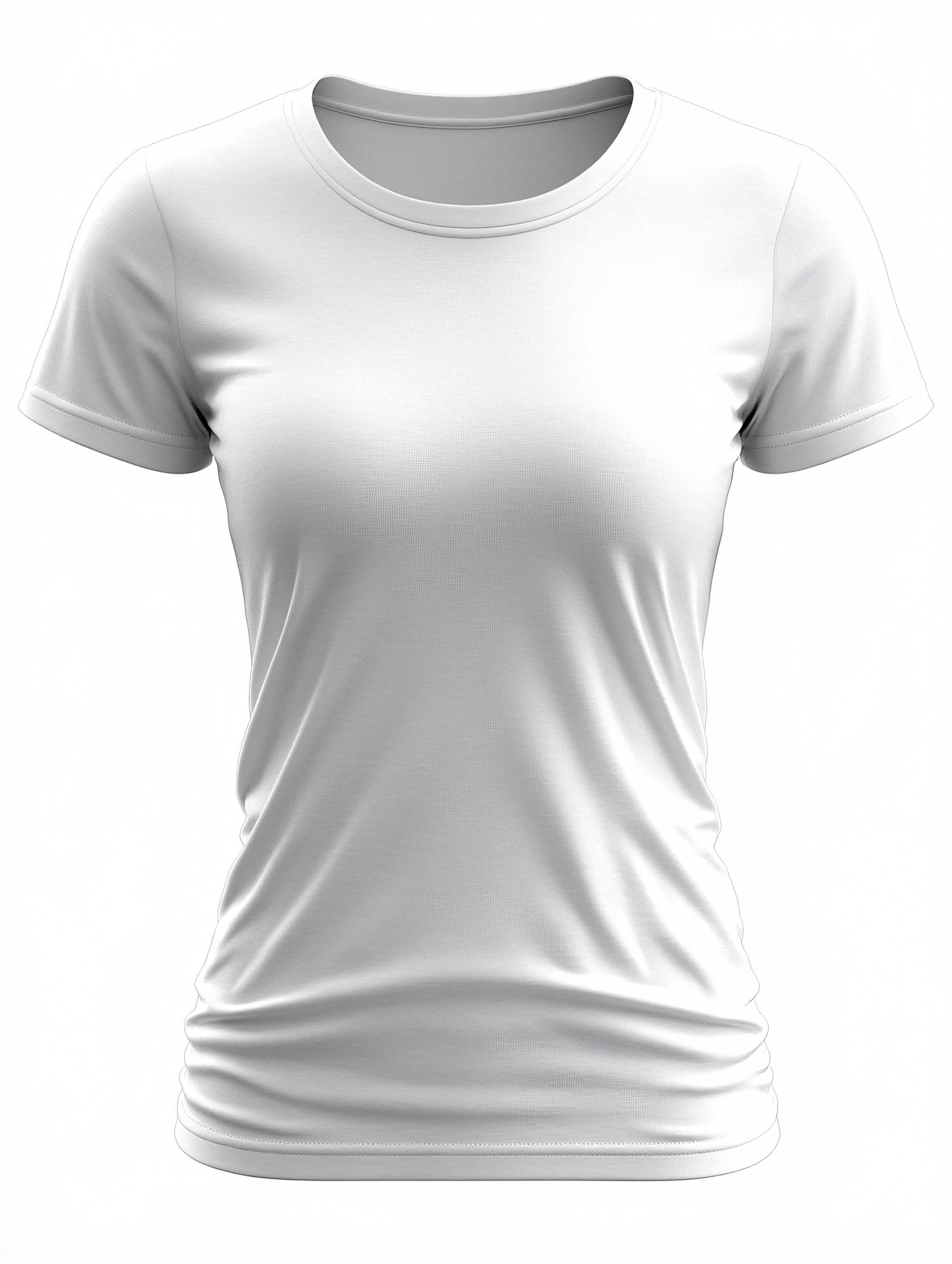 White Crew Neck T-Shirt Mockup