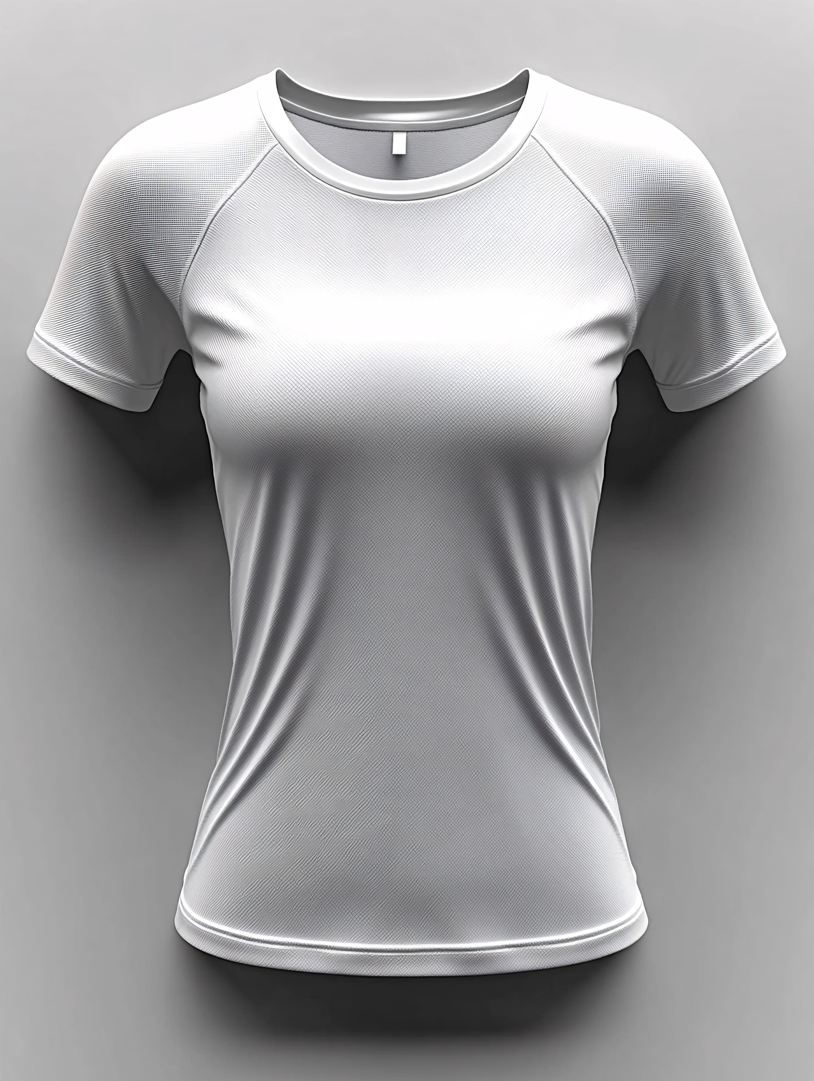 White Crew Neck T-Shirt Mockup
