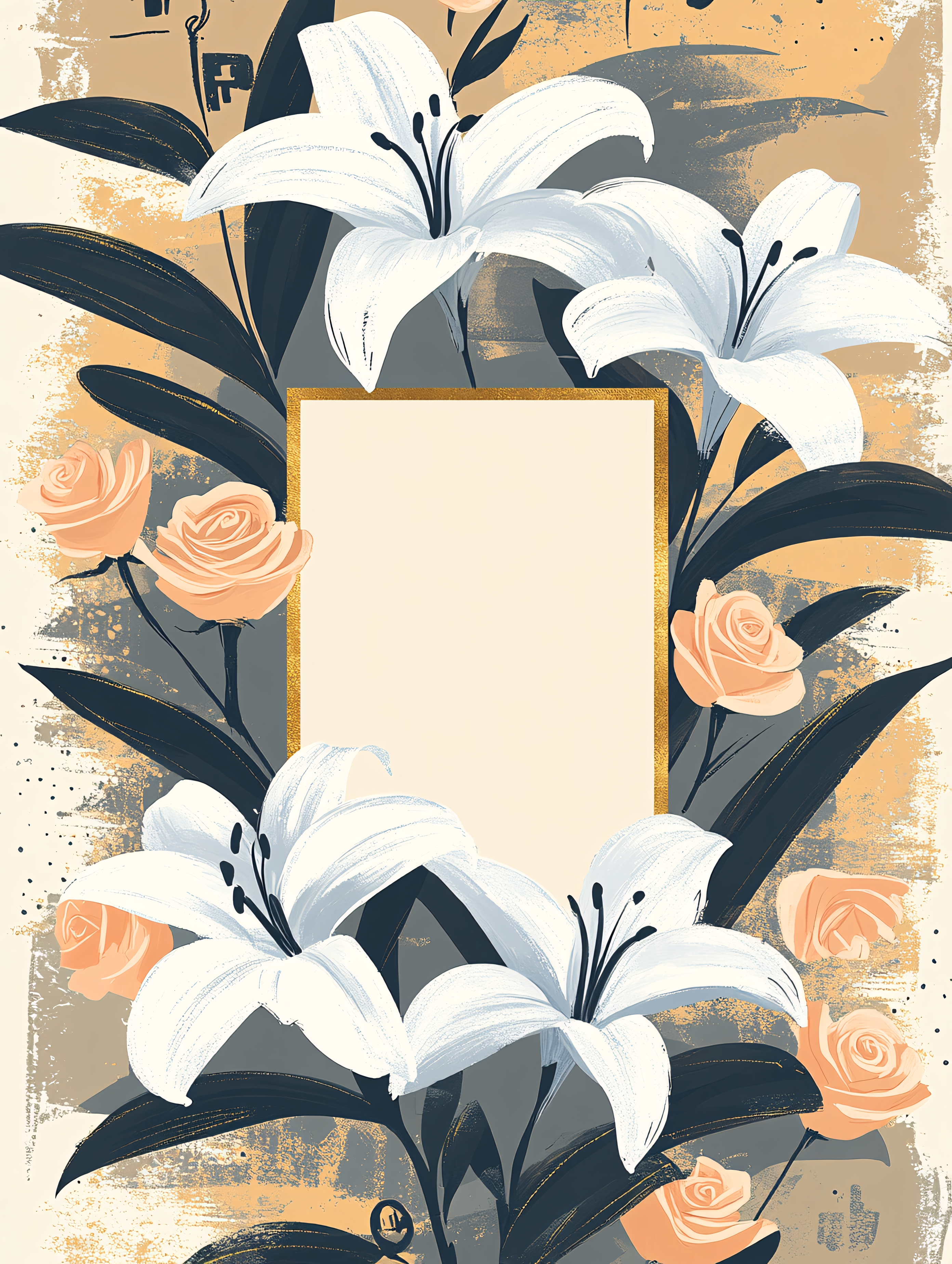 White Lily and Rose