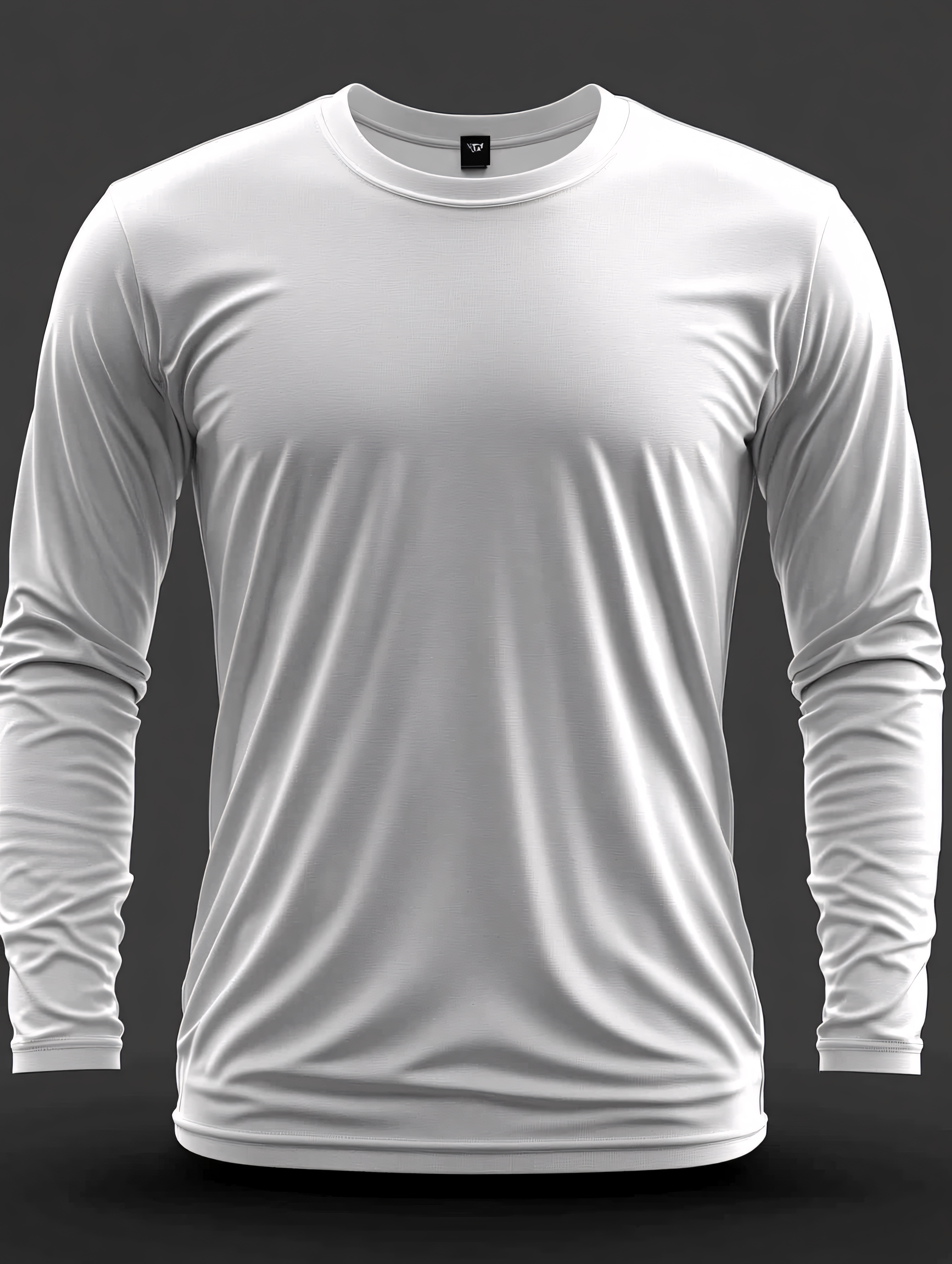 White Long Sleeve T-Shirt Mockup