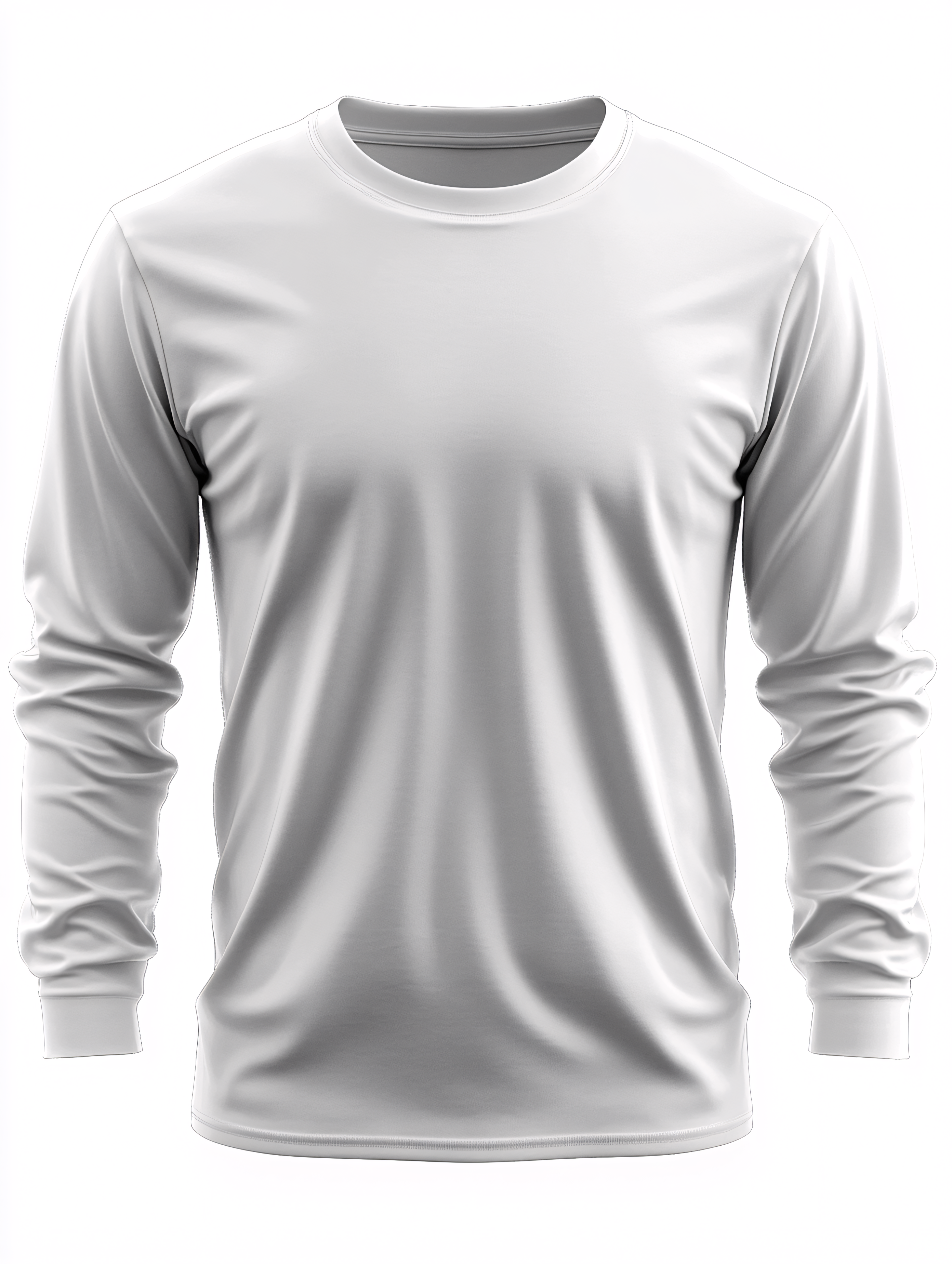 White Long Sleeve T-Shirt Mockup