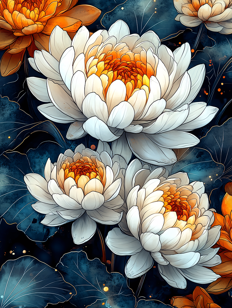 White Lotus Flowers