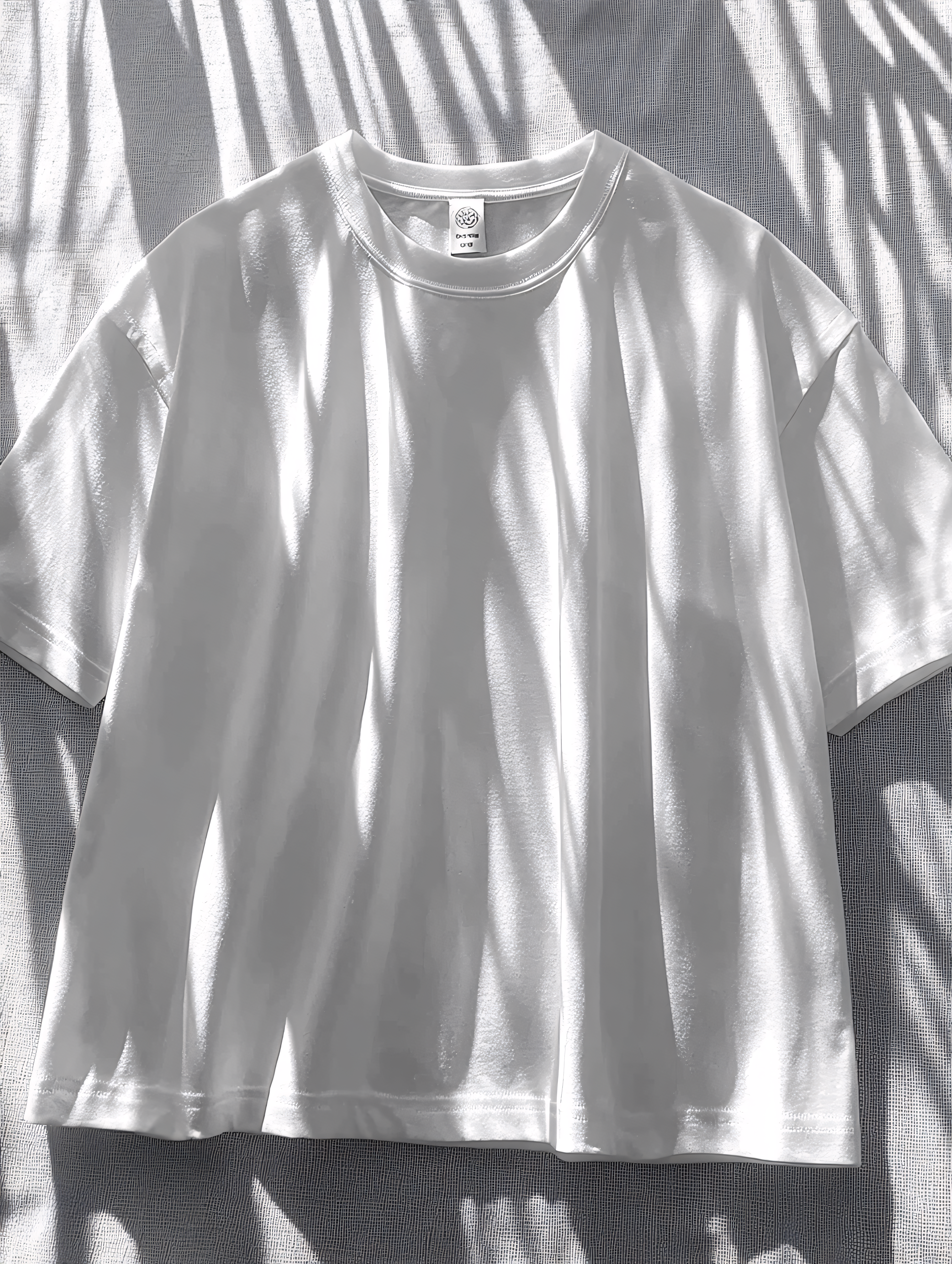 White Plain T-Shirt Lay Flat