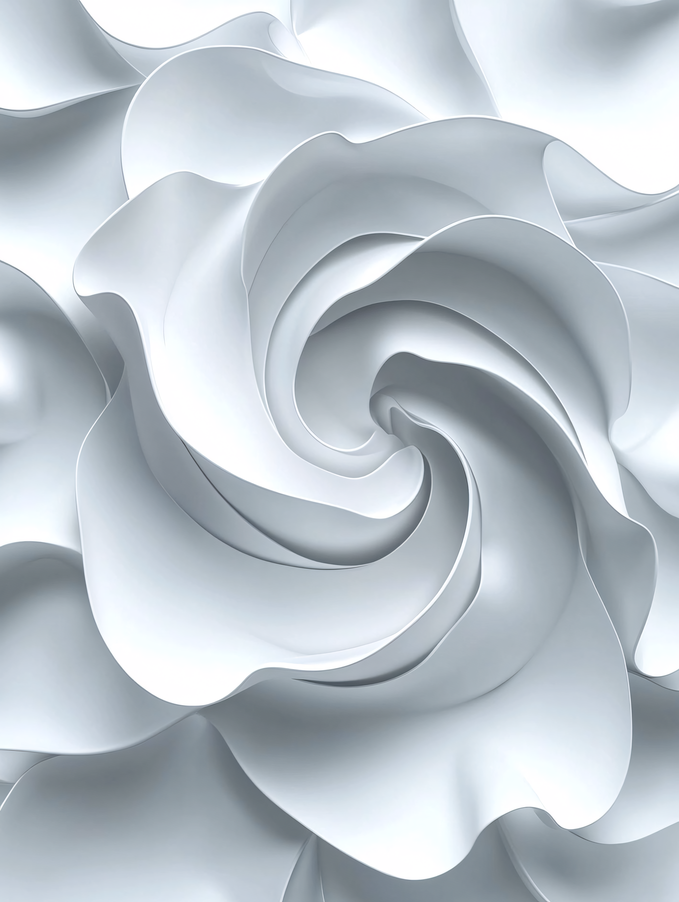 White Swirling Petals