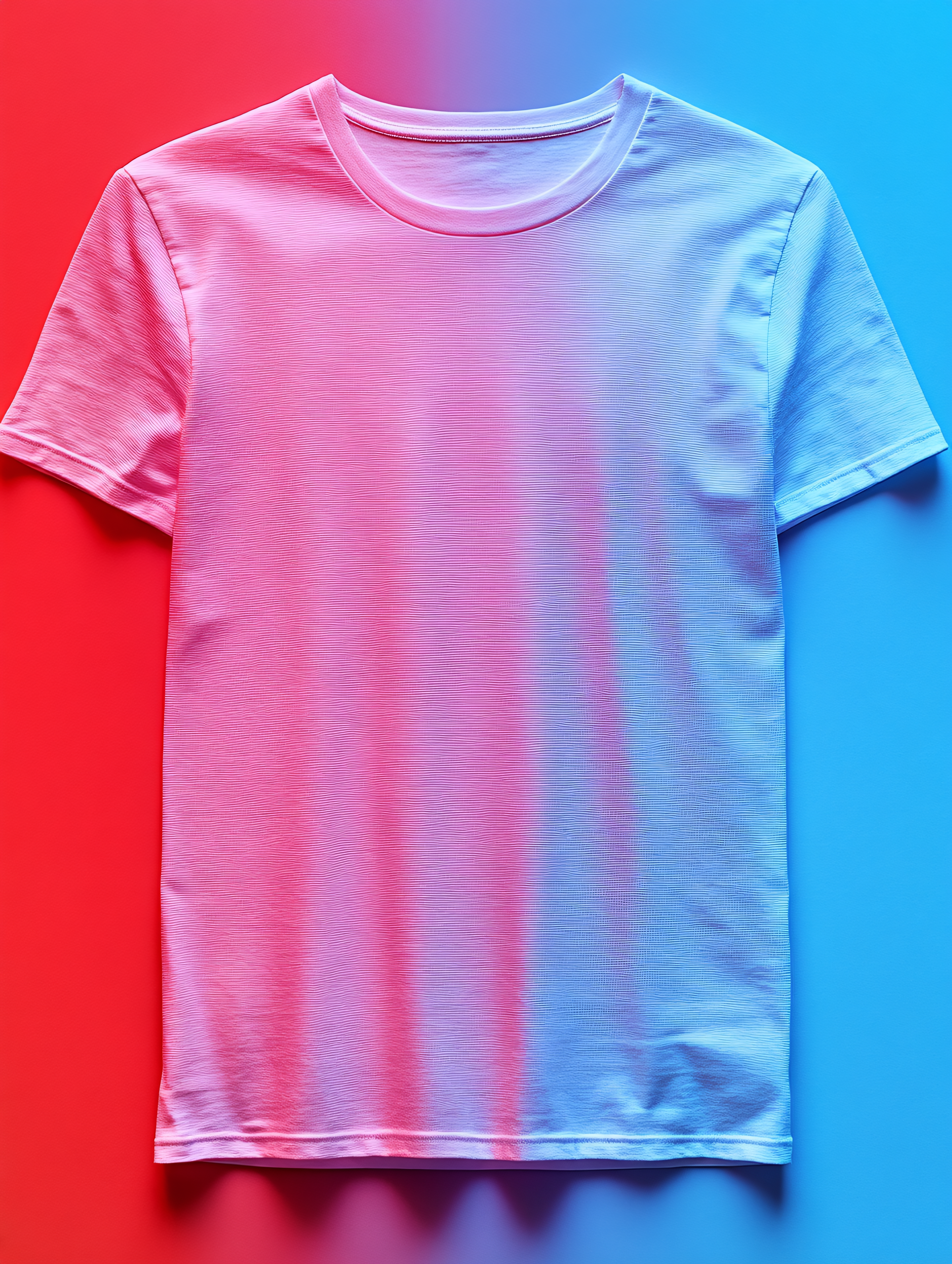 White T-Shirt on Colorful Background
