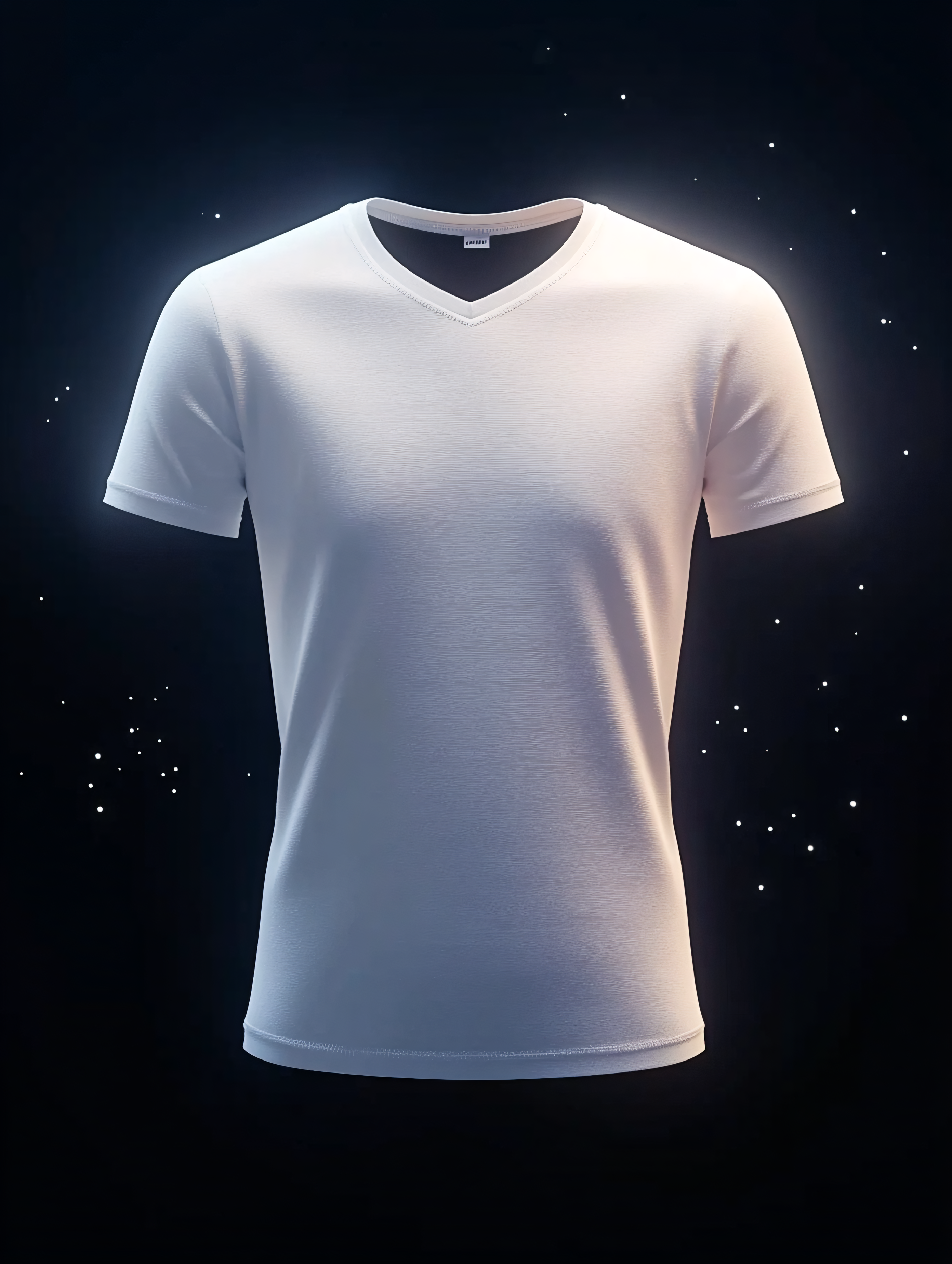 White V-Neck T-Shirt Mockup