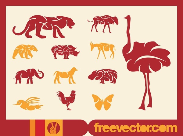 Wild Animals Free Vector